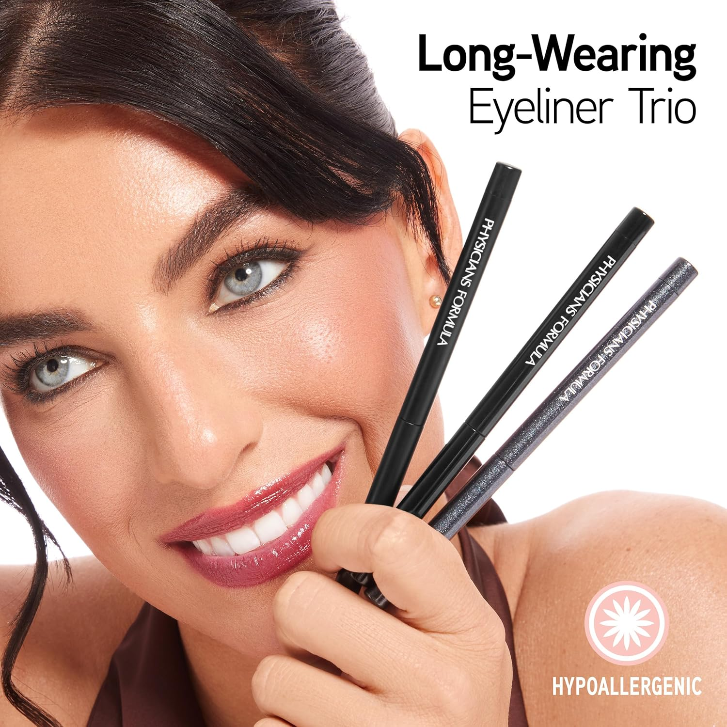 Physicians Formula Eye Booster Gel Black Eyeliner Set of 3, Shimmer, Satin, Matte, Water-Resistant, Smudge Resistant, Lasts All Day image number 1