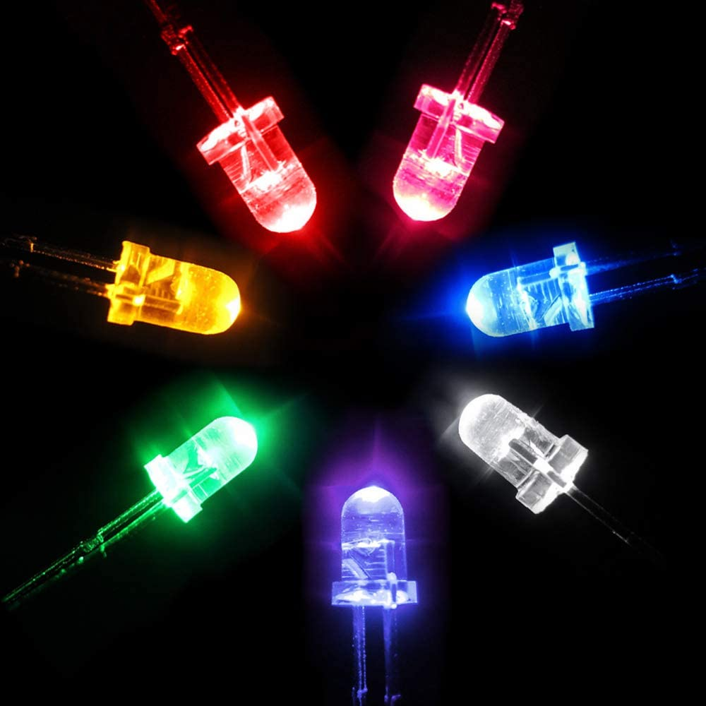 Novelty Place 5Mm Light Emitting Diodes - LED Bulbs Electronic Components (Pack of 100 - Clear White) - Blue image number 3