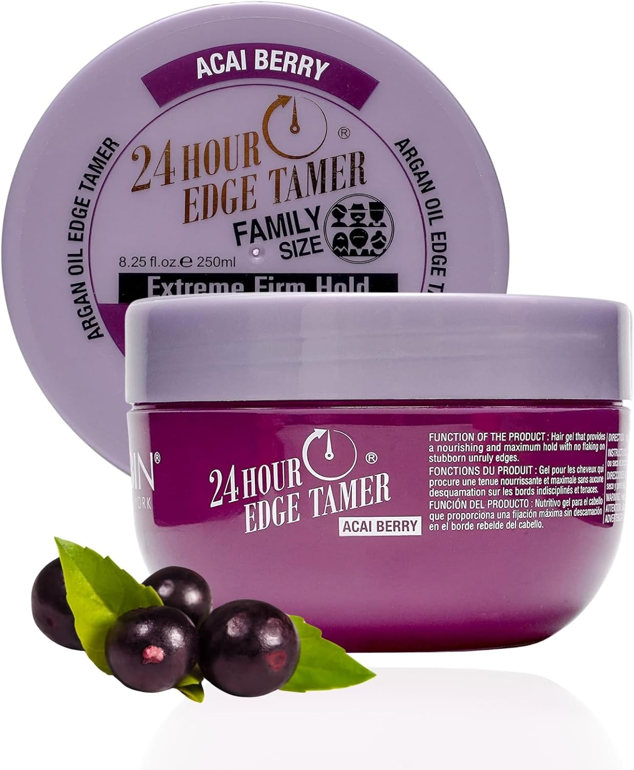 24 Hour Edge Tamer Extreme Firm Hold Fruity - Acai Berry 8.25Oz / 250Ml image number 5