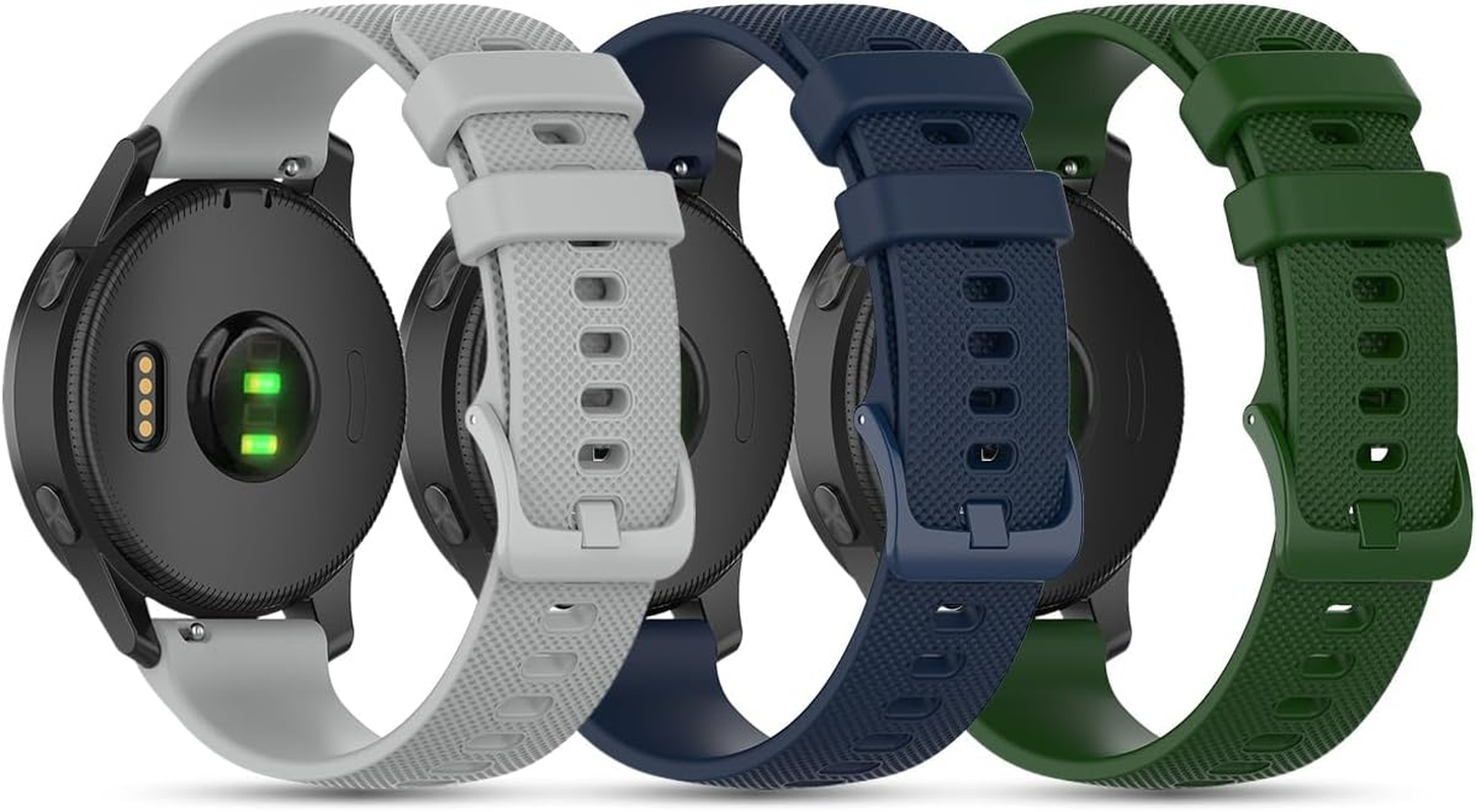 (3 Pack)T Tersely Compatible for Garmin Venu 4 45Mm/3/Forerunner 265 /Vivoactive 4 45Mm / Forerunner 255 /Forerunner 255 Music/ Venu 2, 22Mm Silicone Straps Sport Watch Band Quick Release Strap for Garmin Smartwatch image number 2