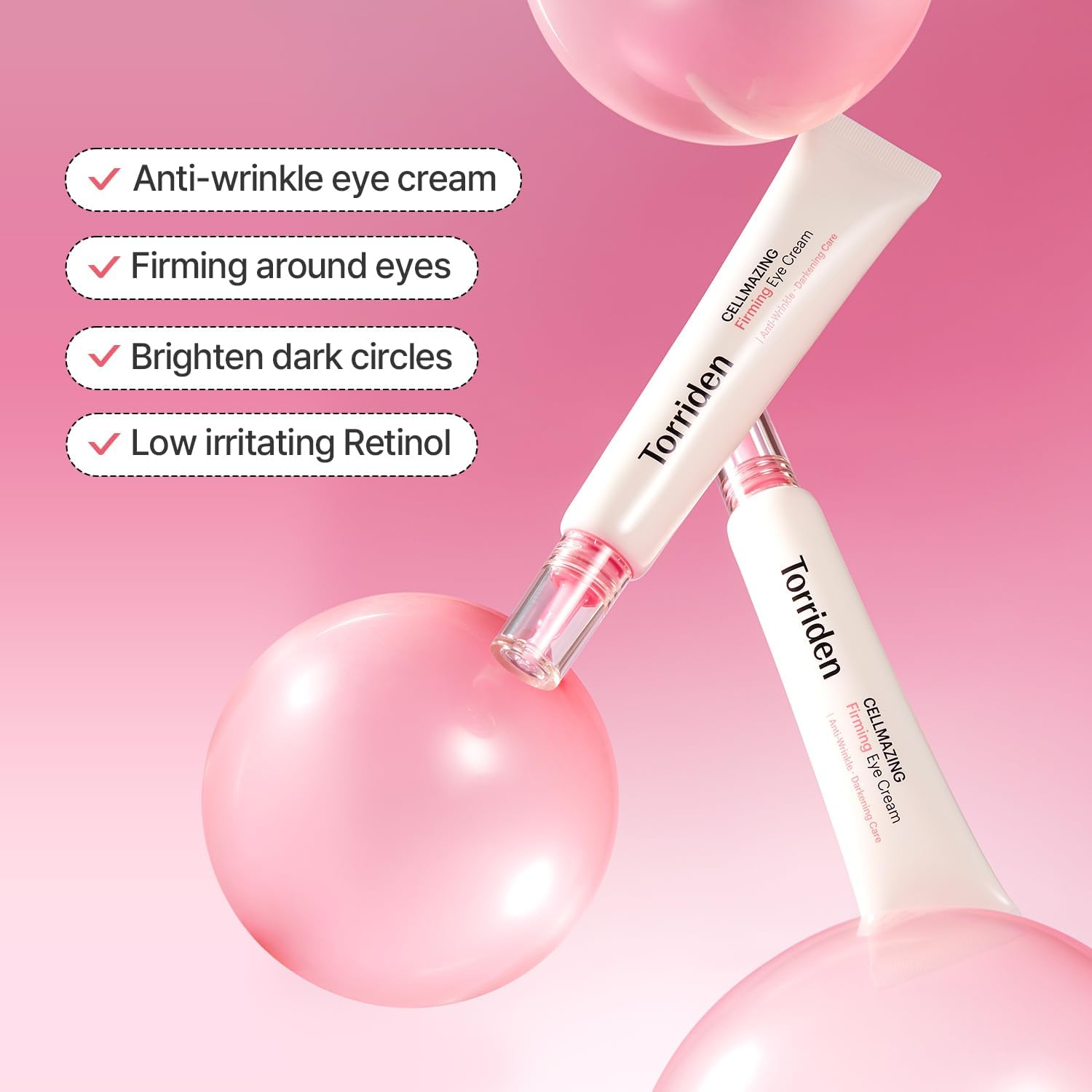 Torriden CELLMAZING Collagen Firming Eye Cream 30Ml (1.01 Fl.Oz) | Wrinkle Improvement and Dark Circles Care | 5D Collagen Complex, 4R Pure Retinol image number 4