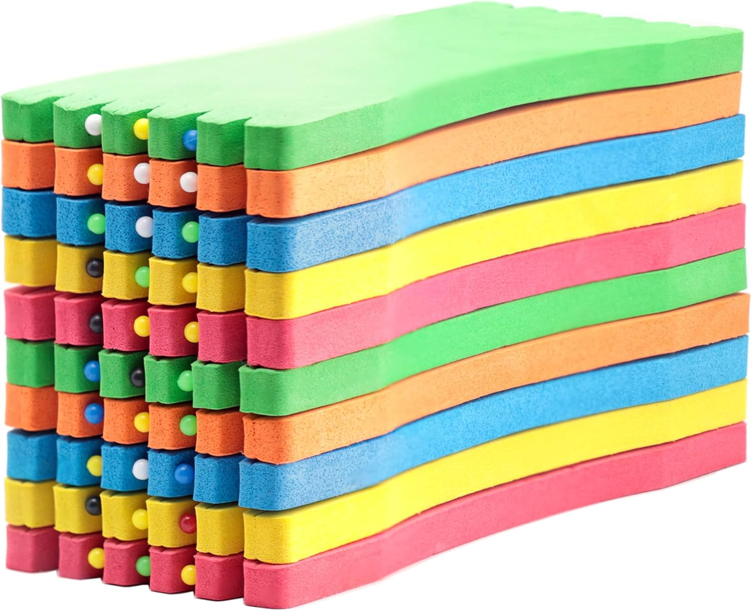 SAMSFX Fishing Leader Line Holder Foam Board Snelled Hook Keeper with Retaining Pins Accessories Pack of 10