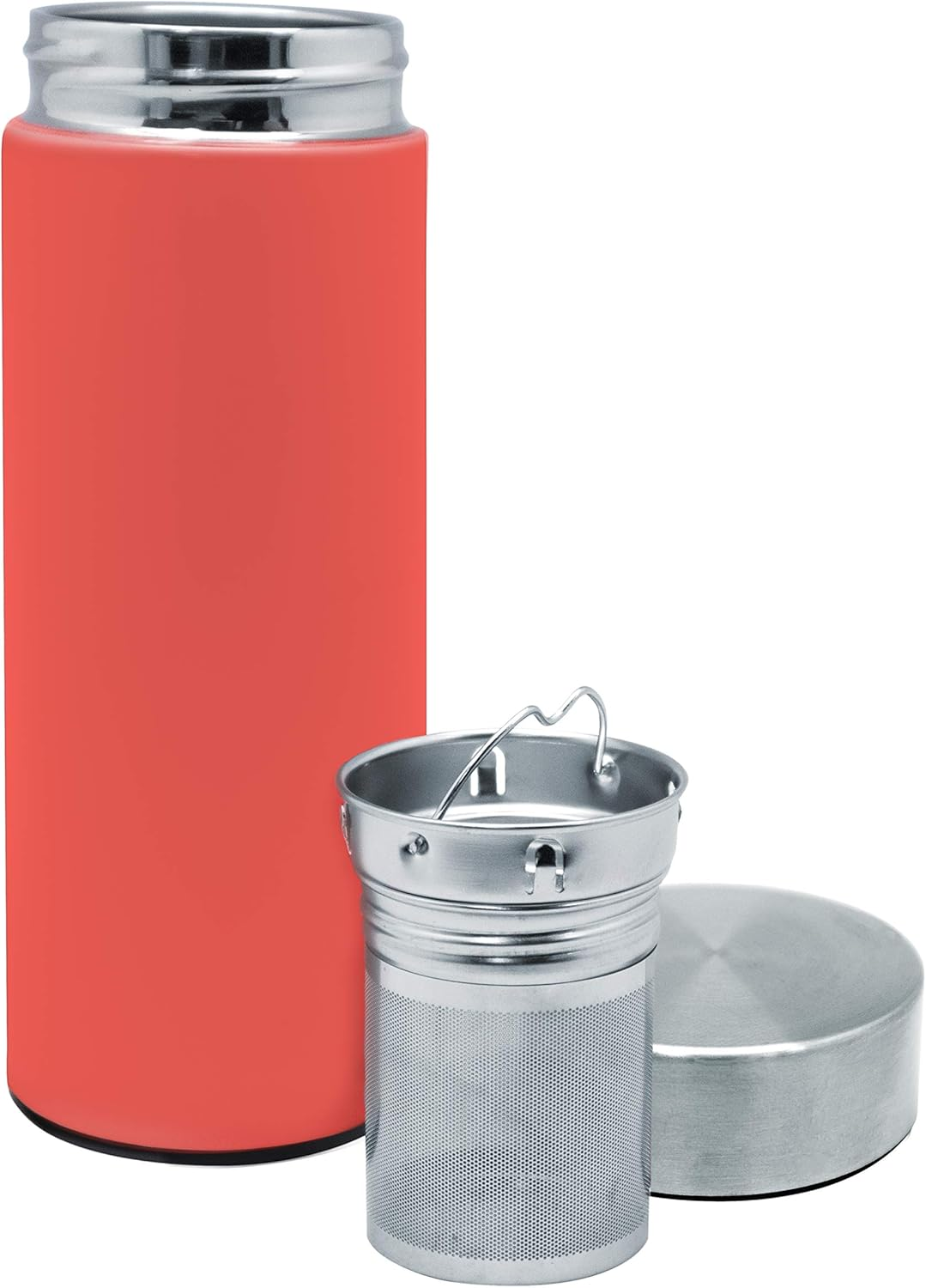 Nerthus FIH 664 Filter 350 ML, Insulated with Double Wall, Infuser Bottle, Flask, Travel Mug, Teapot, 0.35 L, Glass