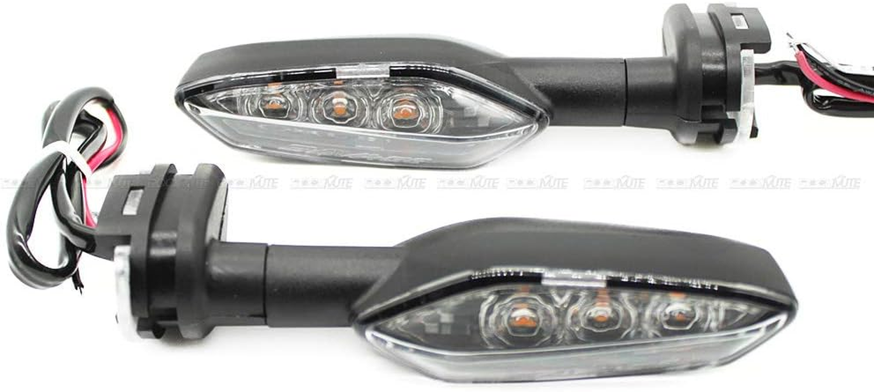 Motorcycle LED Turn Signal Indicator Lights for Yamaha MT-01 MT-25 MT-03 MT-10 MT-09 MT-07 TRACER FZ1 FZ6 FZ8 FAZER FZ6R XJ6 TDM900 XSR900 XSR700 Motorbike Front/Rear Turning Blinker 1 Pair (Clear) image number 2