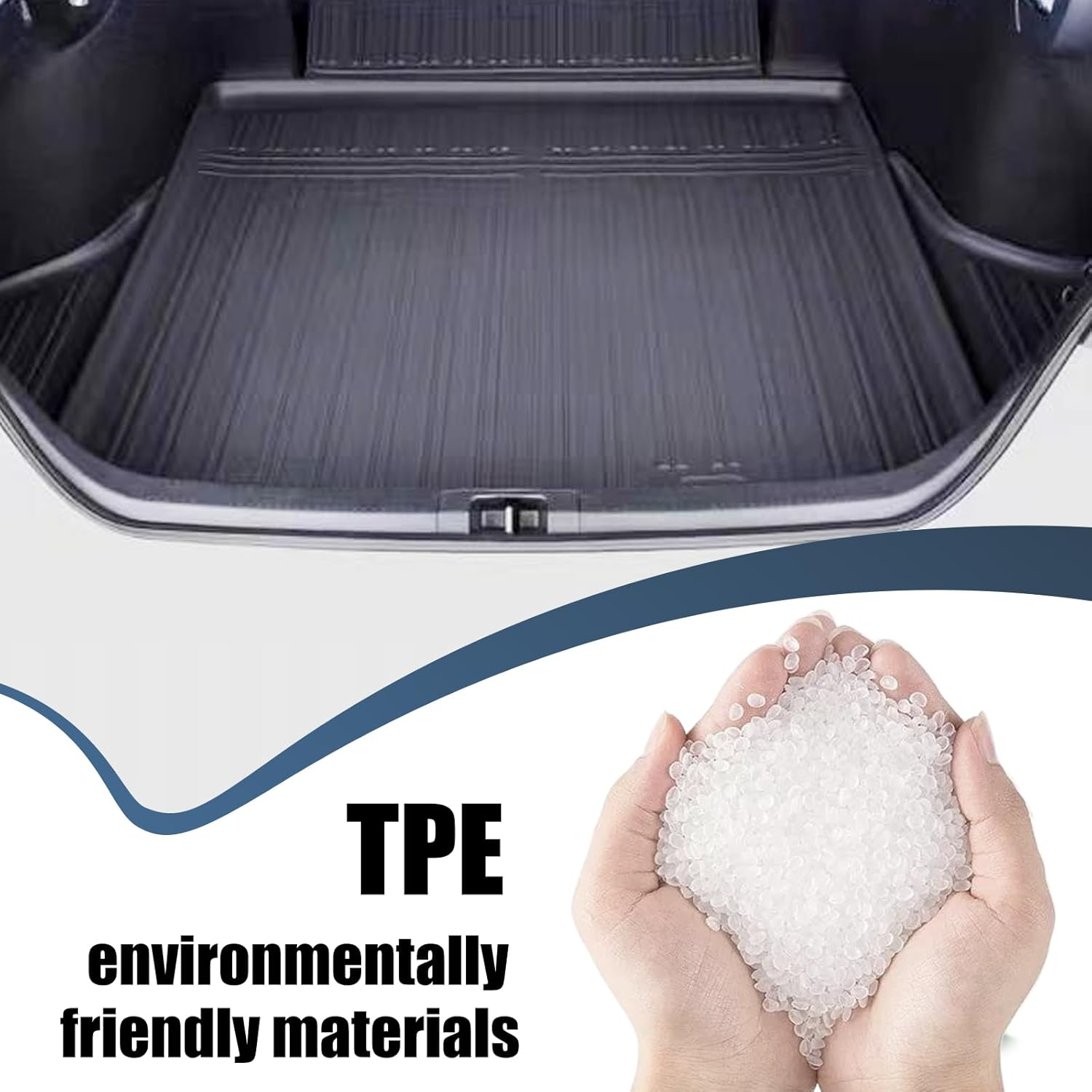 CMPCTR Cargo Mat Boot Liner for Toyota Camry 2018-2024 TPE Cargo Liner Heavy Duty Cargo Trunk Mat Luggage Tray Interior Accessories image number 4