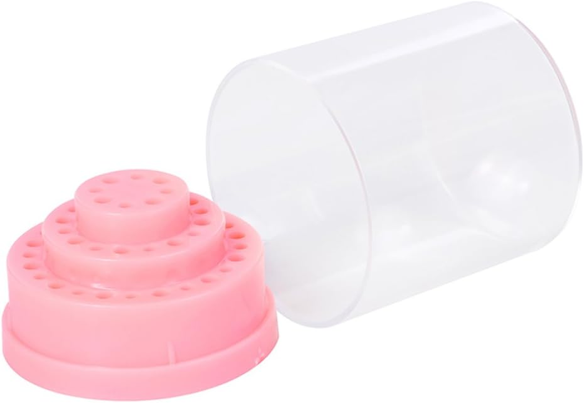 Nail Drill Bit Holder Stand Displayer Organizer Co Ainer 48 Holes Nail Tools Acrylic Cover