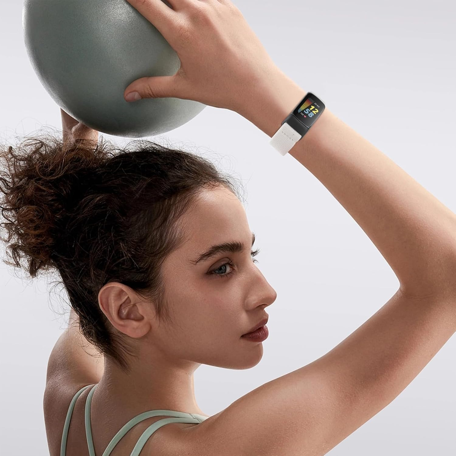 Everact 5 Pack Stretchy Nylon Compatible with Fitbit Charge 6 Bands/Fitbit Charge 5 Bands for Women Men, Elastic Adjustable Straps Sport Replacement Wristbands for Fitbit Charge 5/6 Watch image number 1