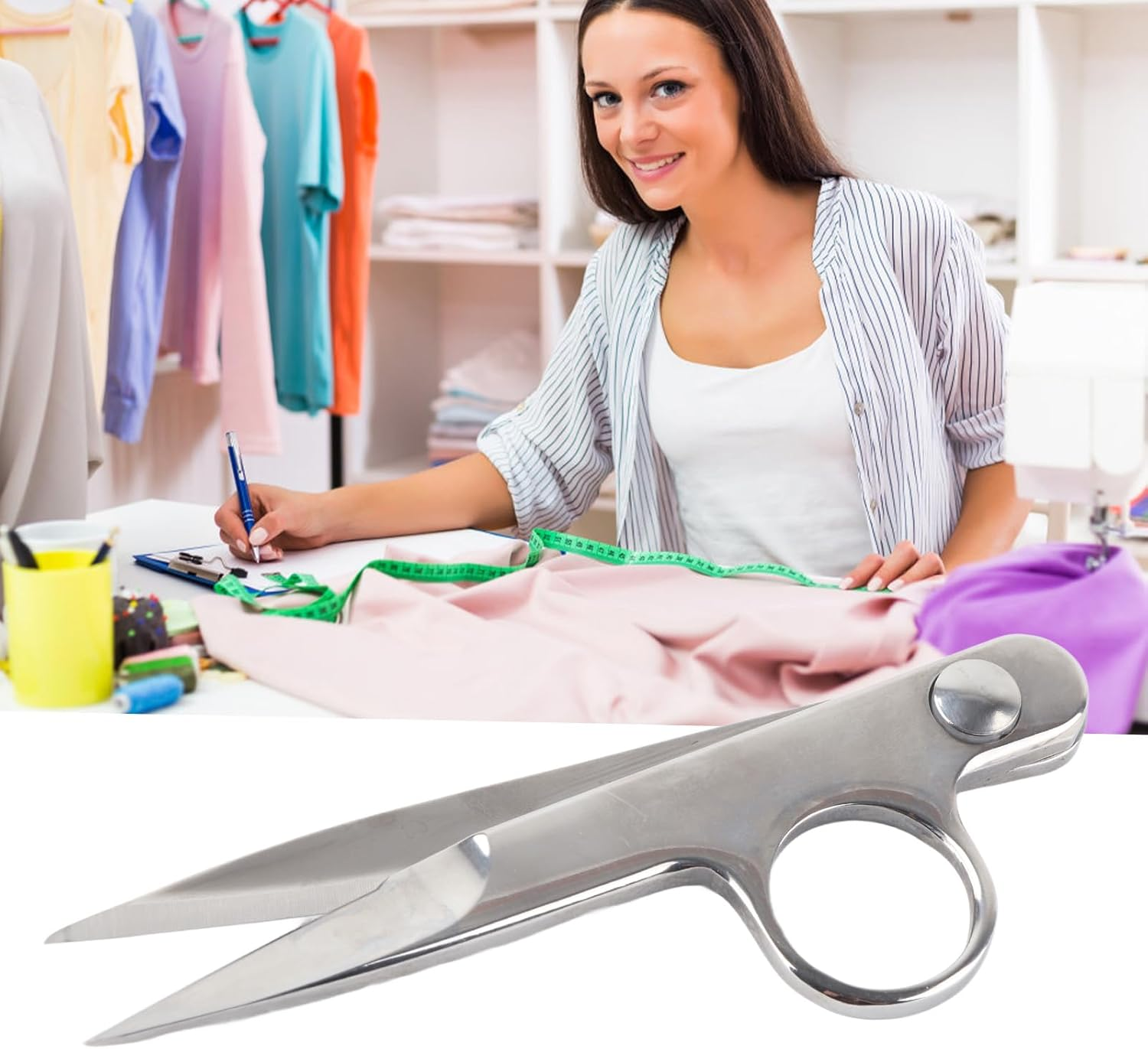 Thread Scissors, Protective Sleeve Stainless Steel Thread Nipper Mini Size Proof for Sewing image number 5