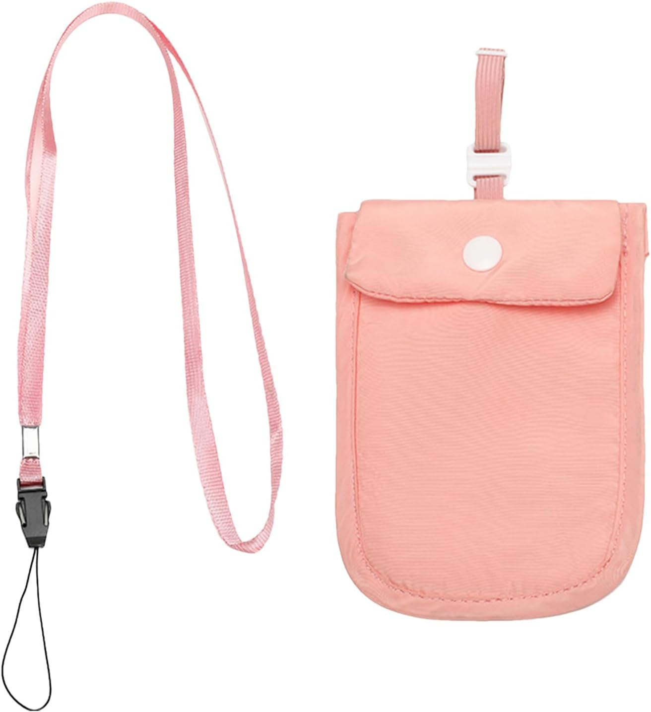 Travel Bra Wallet, Undercover Travel Bra Bag, Secret Stash Pocket, Flap Small Storage Bag, Lightweight Coin Bag and Key Holder for Outdoor Use, Fits Most BRAA Sizes for Discreet T, Pink, Siehe - Gray image number 4