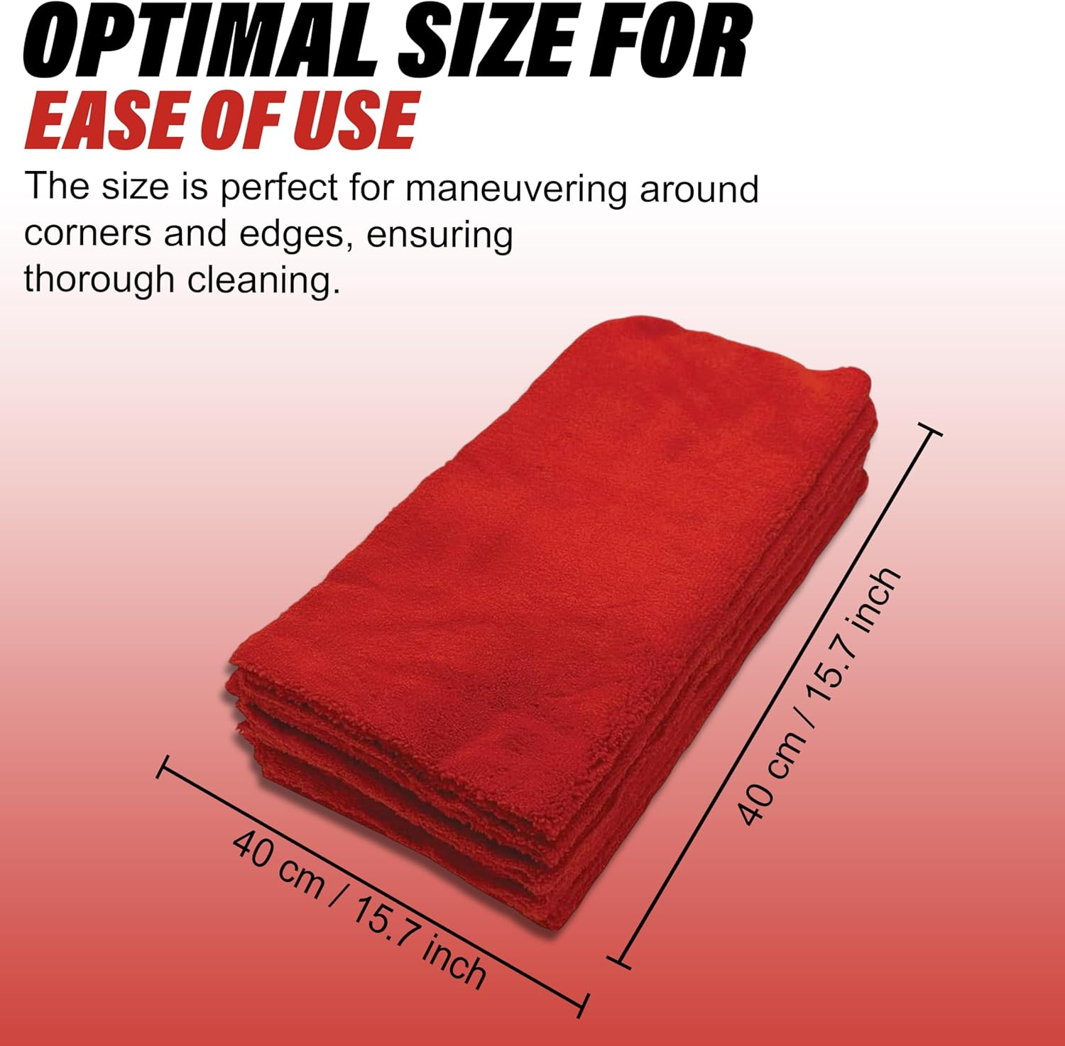 Cobra WRAP TOOLS Miracle Edgeless Microfibre Towels - Supersoft 420 GSM - Rounded Fibres & Scratch-Free Automotive Care Cleaning Cloths - Perfect for Cars, Motorcycles & Bicycles | 40X40Cm (10 Pcs) image number 4
