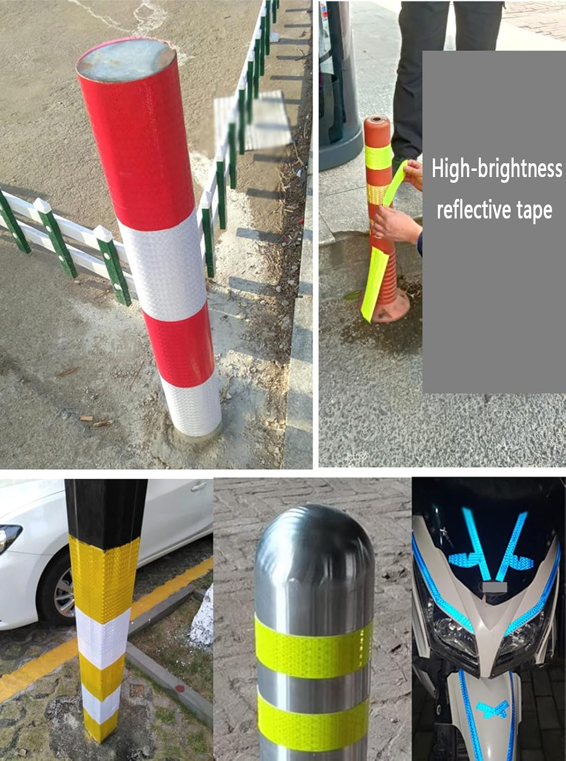 Reflective Tape Reflective Tape Warnig Tape Self-Adhesive High Intensity Reflective Sticker(Red) - Oranje image number 5