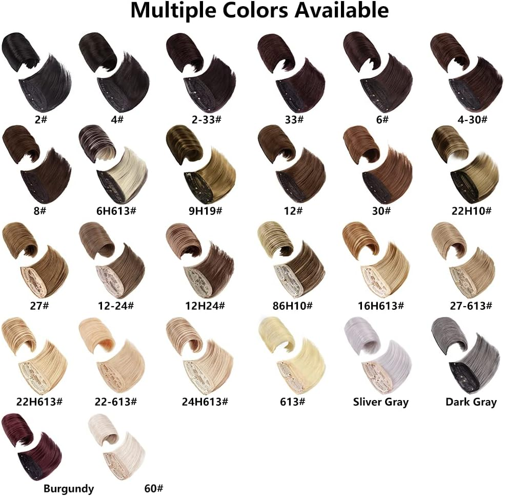 RESERVEDAZZLE 2PCS 4" Short Thick Hairpieces Adding Extra Hair Volume Clip in Hair Extensions Hair Pad Hair Topper for Thinning Hair Women Cushion High Hair (Dark Brown&Light Auburn Mixed4-30) - Burgundy image number 5