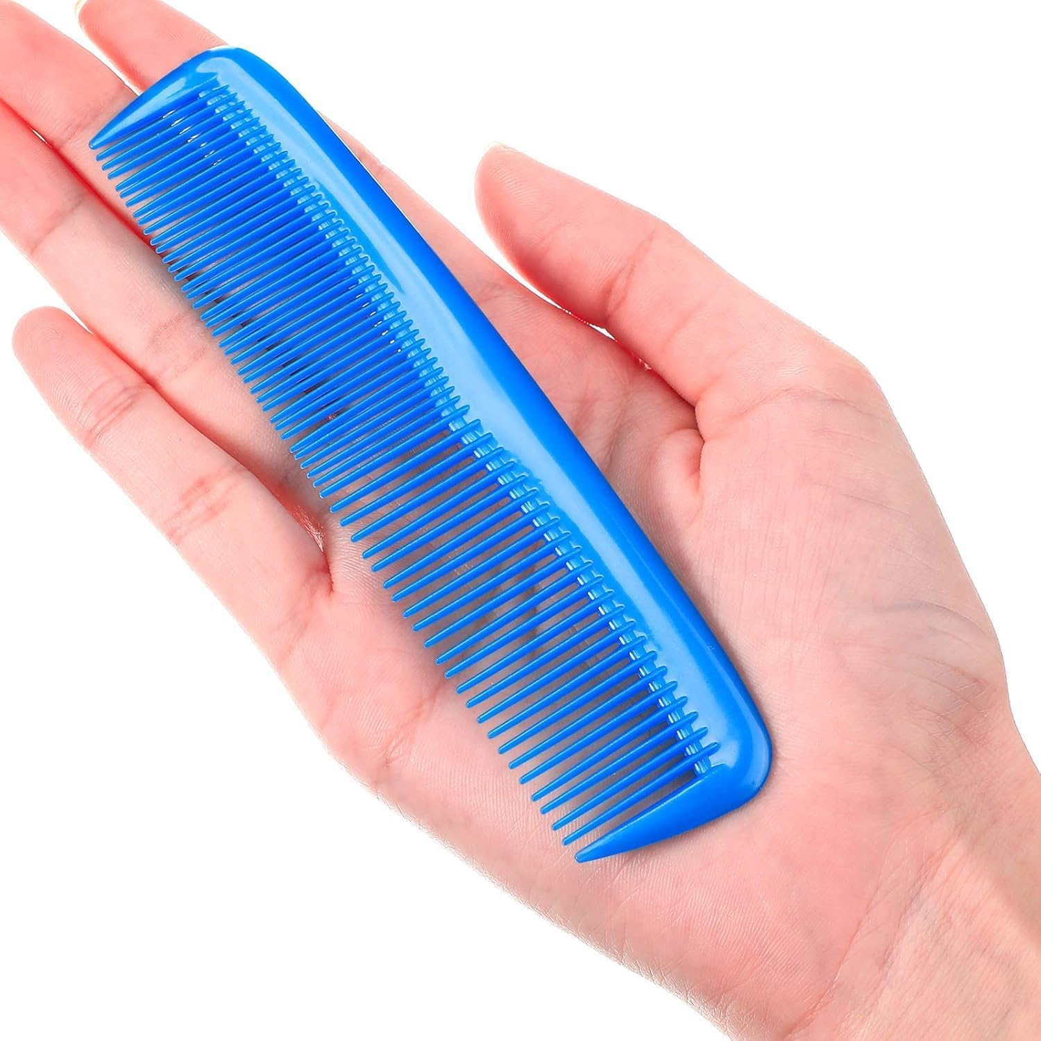 6 Pieces Hair Combs Set Pocket Plastic Fine Tooth Dressing Comb for Women and Men, Peines Para Cabello(Blue) - Pink image number 3