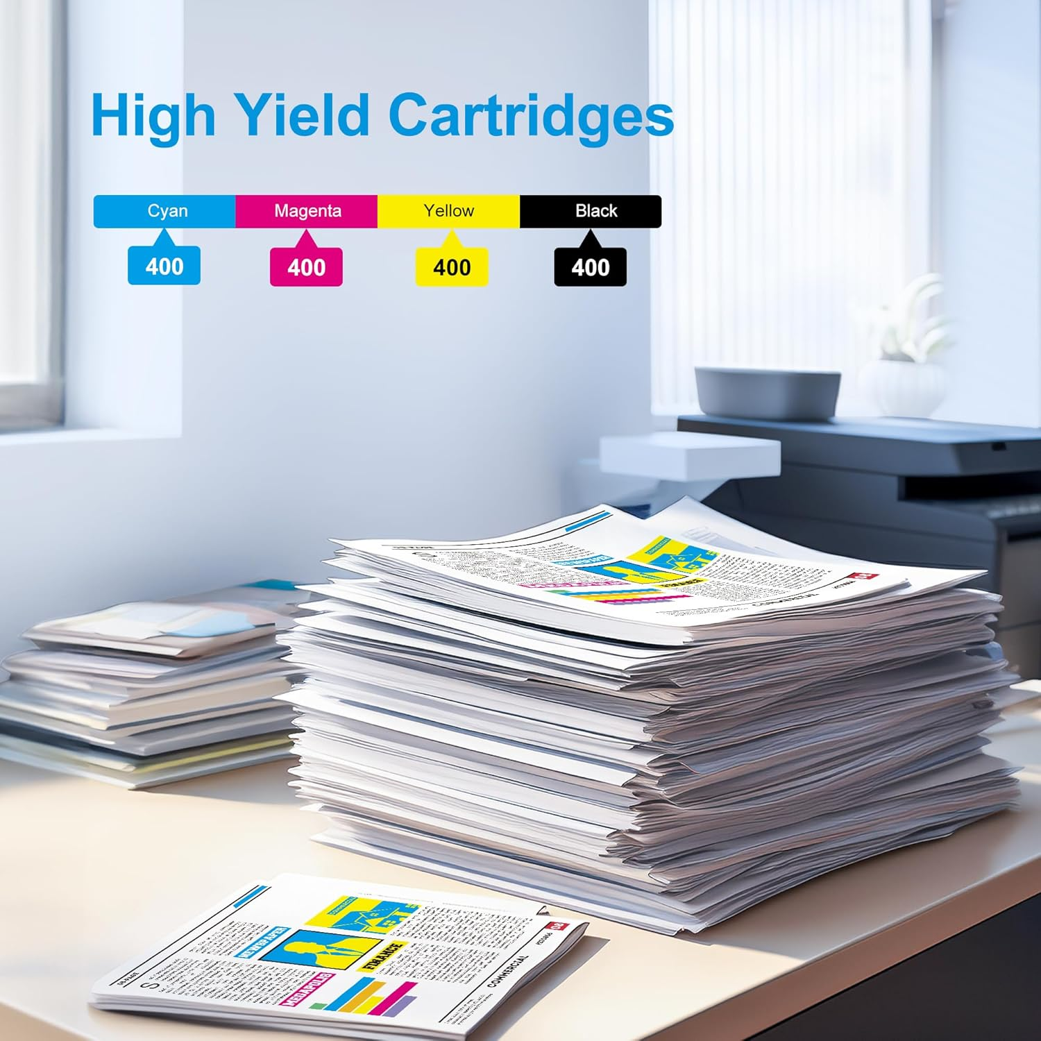 Uniwork LC3213 Printer Cartridges Compatible with Brother LC3213 LC-3213 for Brother MFC-J491DW MFC-J497DW Dcp-J572Dw MFC-J890DW MFC-J895DW DCP-J772DW DCP-J774DW (Black, Cyan, Magenta, Yellow) image number 3