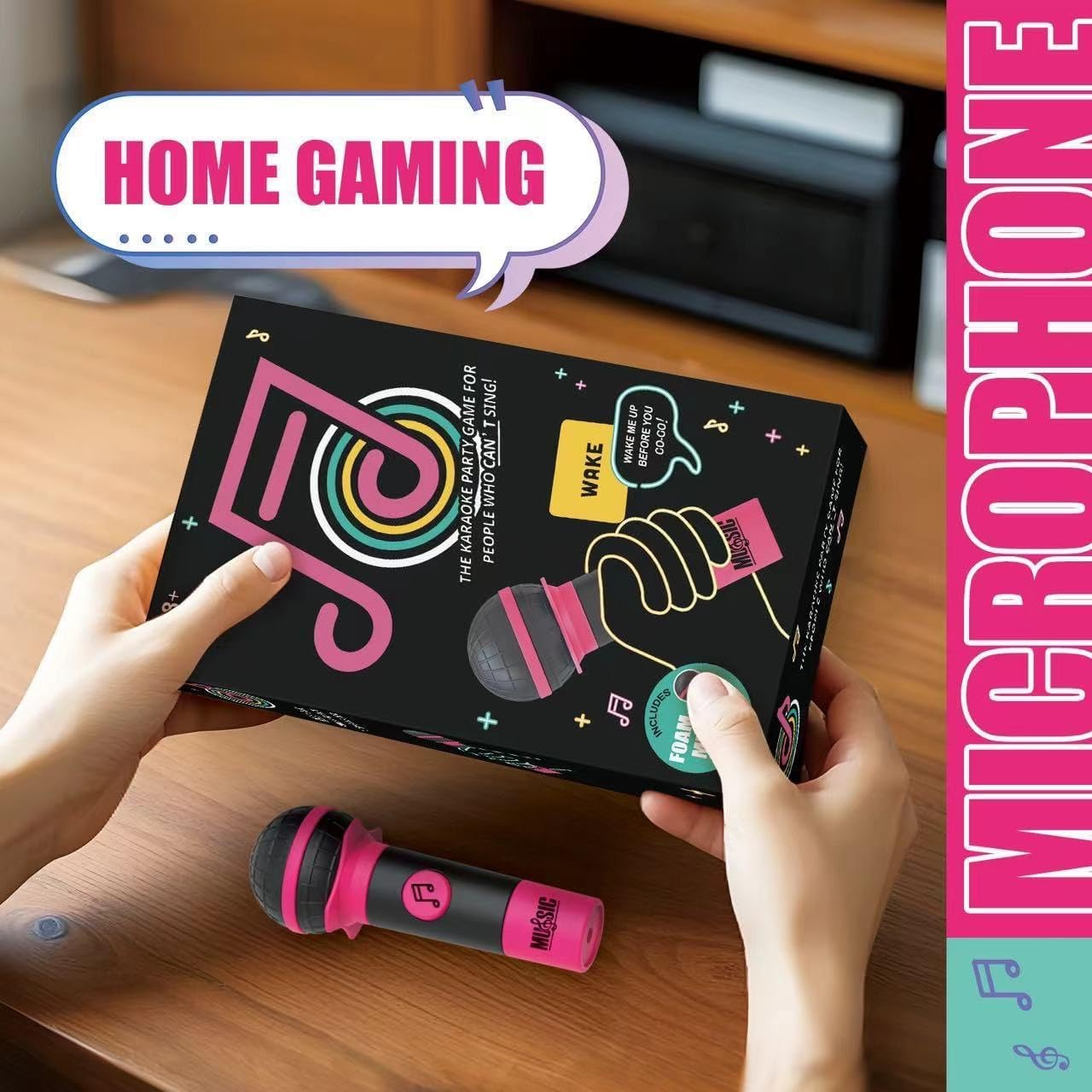 Grab the Mic Game, Family Karaoke Game for Date Nights, Exciting Grab the Mic Party Games Karaoke Toys Night, Party Games Singing Toys for Adult image number 5