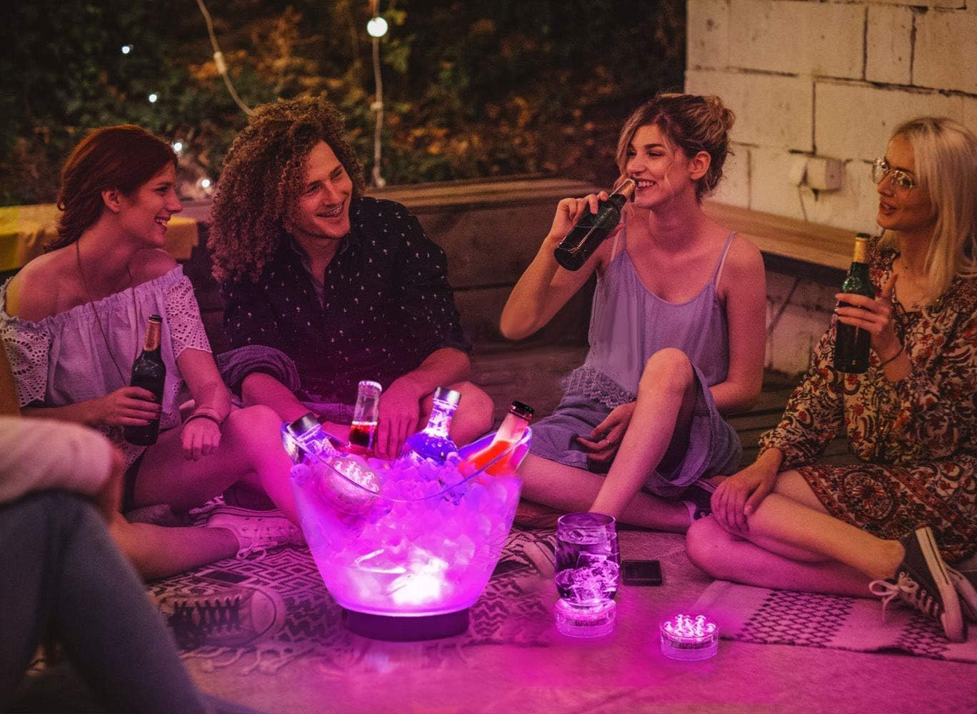 Hot Tub Lights, Submersible LED Pool Lights with Remote Control, RGB Color Battery-Powered Waterproof Light for Ponds, Decoration, Parties, Vase Bases, Spas, Aquariums (2-Pack) image number 1