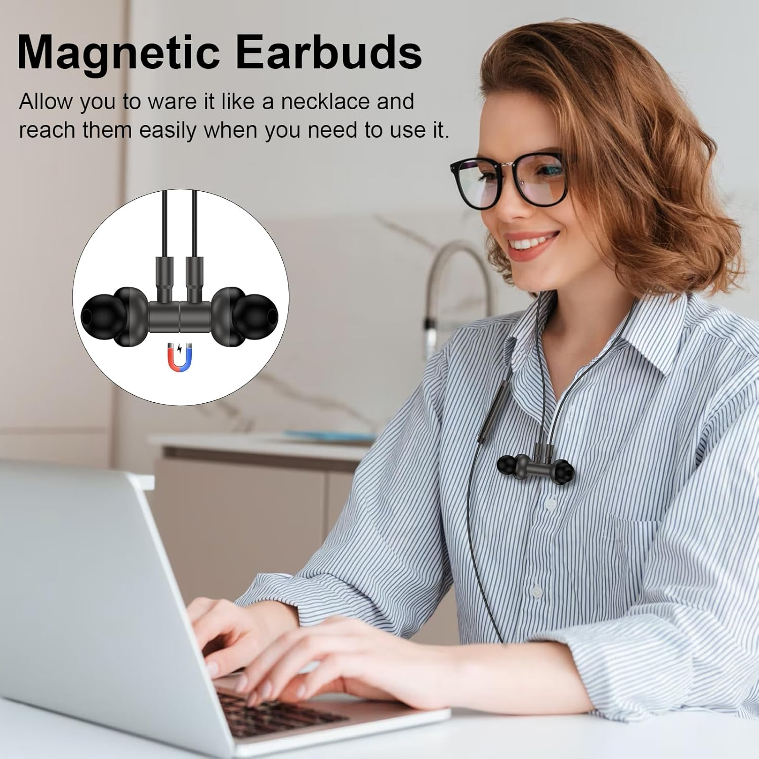In-Ear Headphones with Cable USB C for Iphone 17 17Pro 16 16E 15 Pro Max Plus, USB C Headphones with Cable Magnetic Headset Type C Earphones for Samsung Galaxy A36 5G A17 A16 A56 A55 S25 Ultra S24 S23 image number 2