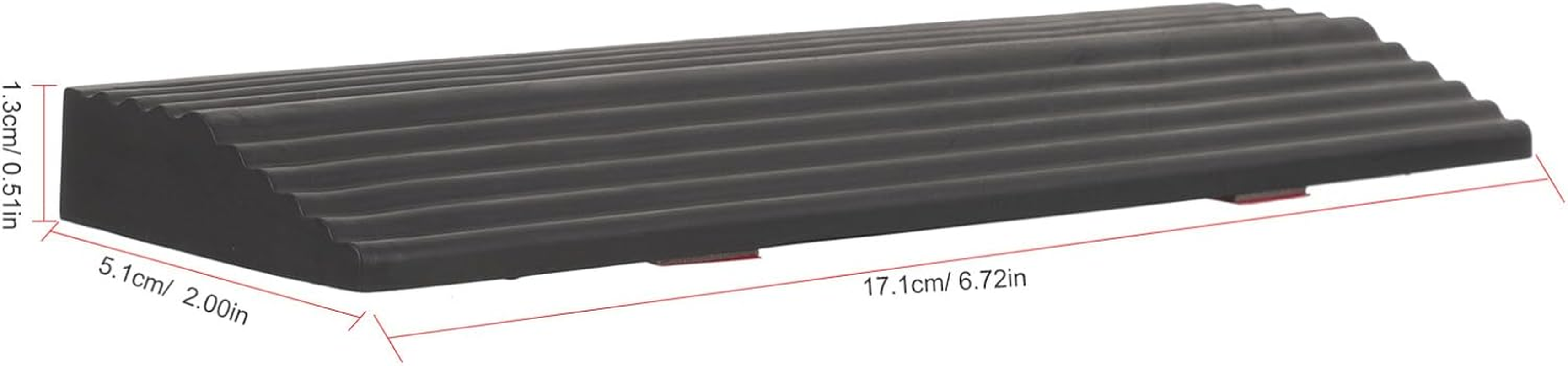 Iplusmile 2Pcs Door Threshold Ramp for Robot Vacuum Cleaner, Universal Bathroom Doorways Climbing Mat Threshold Strip for Wheelchair Sweeping Machine (1.3 X17Cm) image number 2