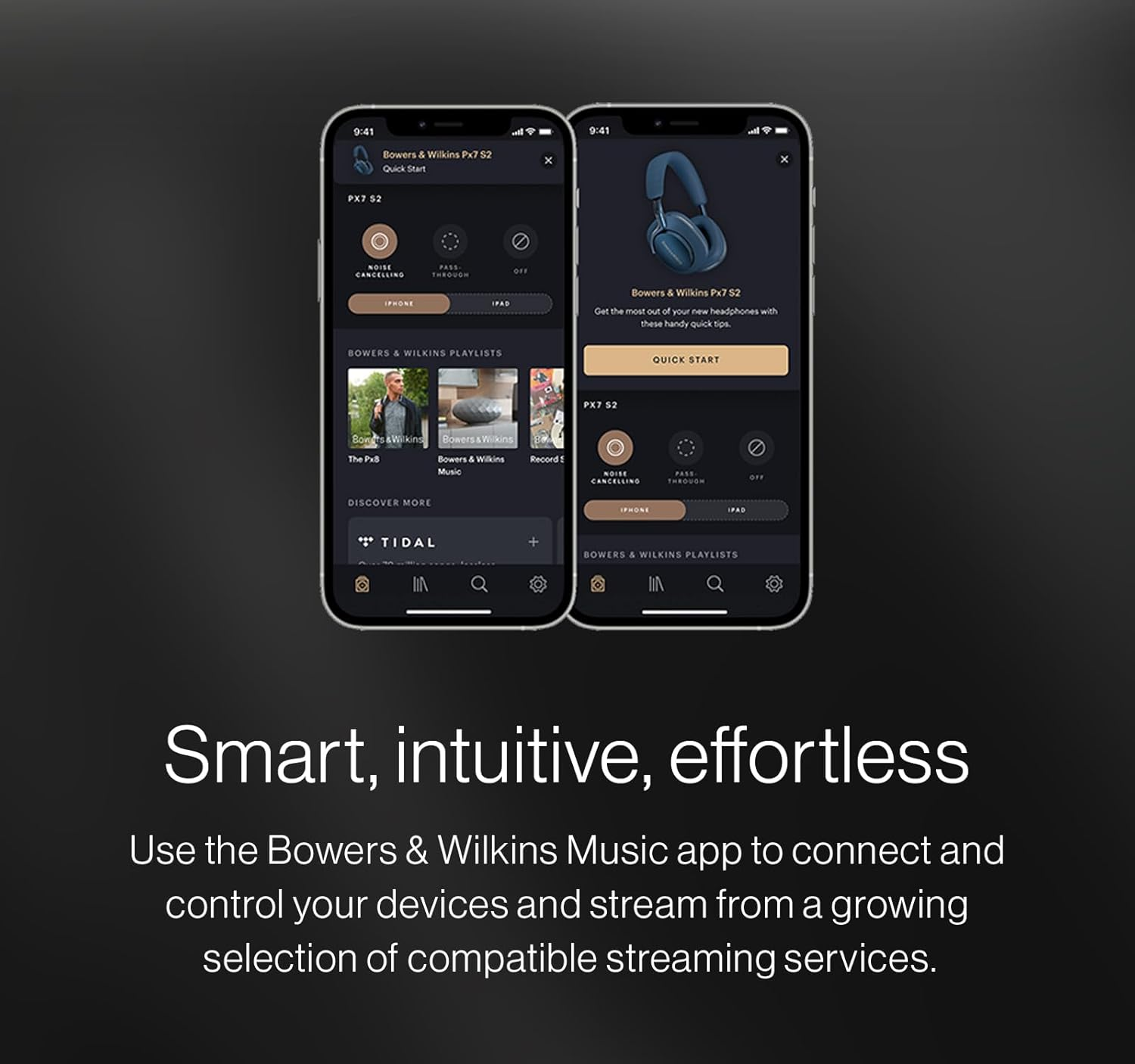 Bowers & Wilkins Px7 S2E Noise Cancelling Wireless Over-Ear Headphones, Qualcomm Aptx Adaptive, Quick Charge, 30 Hours Playback, 6 Built-In Microphones, Ocean Blue