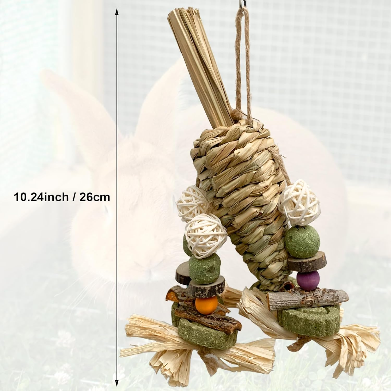 Rabbit Chew Toys for Bunny, Chew Toy Tooth Care Molar Tool Playing Rabbit Toy for Small Animal, Hamsters, Guinea Pigs