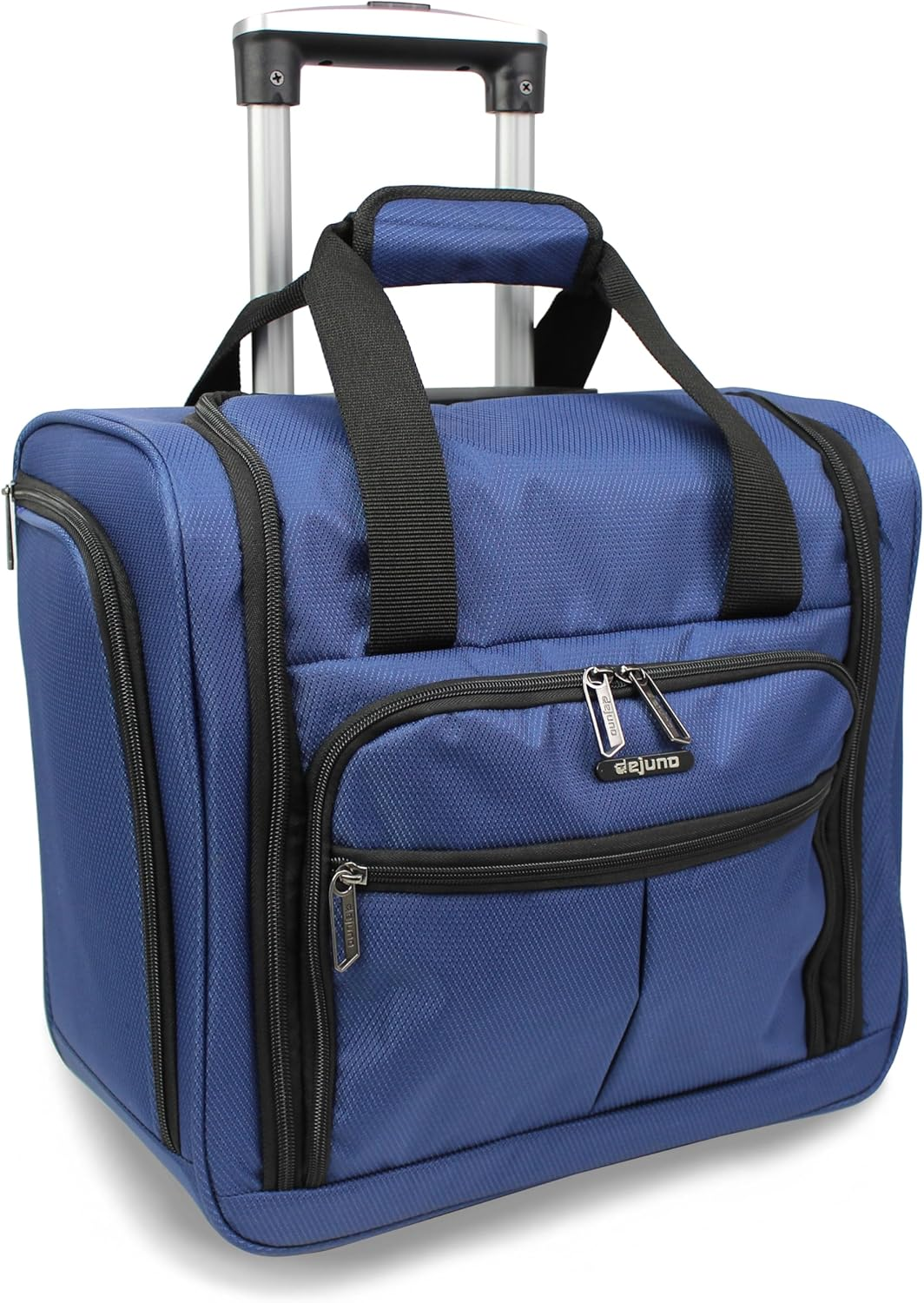 World Traveler Dejuno Lightweight Underseat 15-Inch Carry-On Rolling Luggage, Navy, Navy, 15-Inch, Dejuno Lightweight Underseat 15-Inch Carry-On Rolling Luggage image number 3