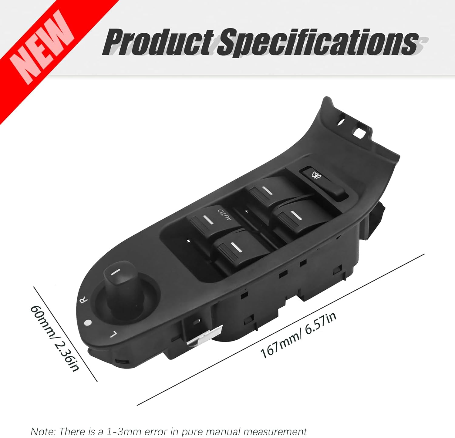 Laffoonparts 8R2Z-14A132-CB Master Switch with 3 Pcs WS133BL Single Switches, Replacement for Ford Falcon FG Series 1 FG Series 2 FG X image number 2