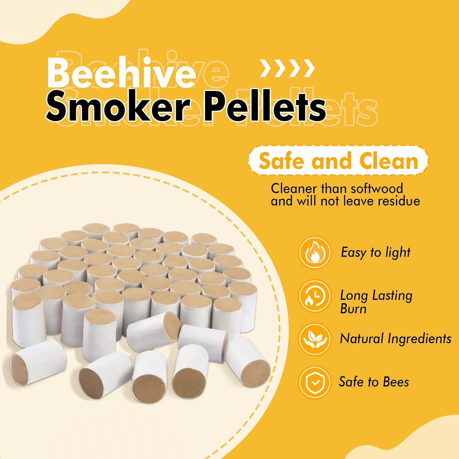 BEECASTLE 54 Pcs/Lot Bee Hive Smoker Pellet image number 4