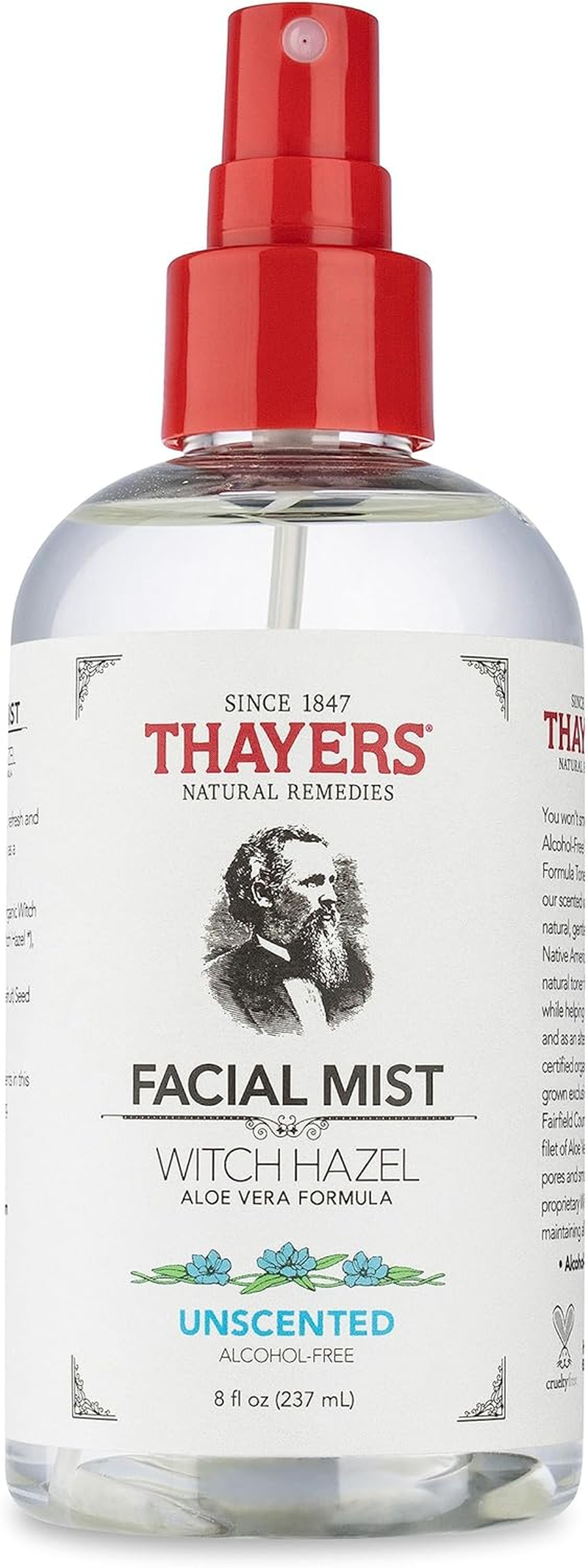 Thayers Unscented Alcohol-Free Mist Toner with Witch Hazel & Aloe Vera 237Ml image number 2