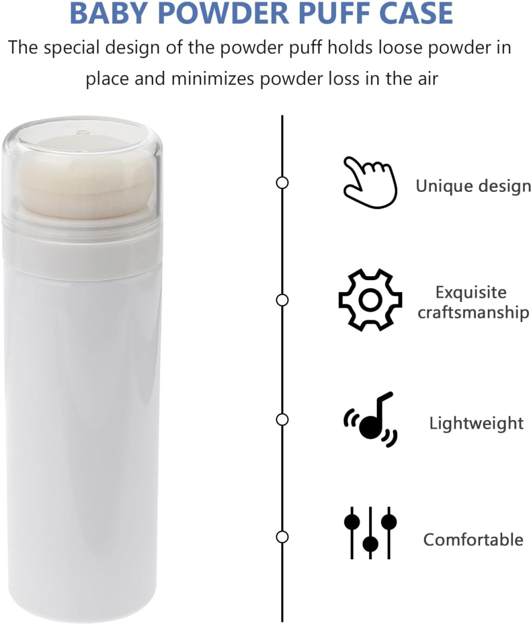 Kichvoe 2 Pcs Travel Powder Puff Box: Infant Talcum Powder Container, Travel Dispenser Case for Home Outdoor Trip image number 5