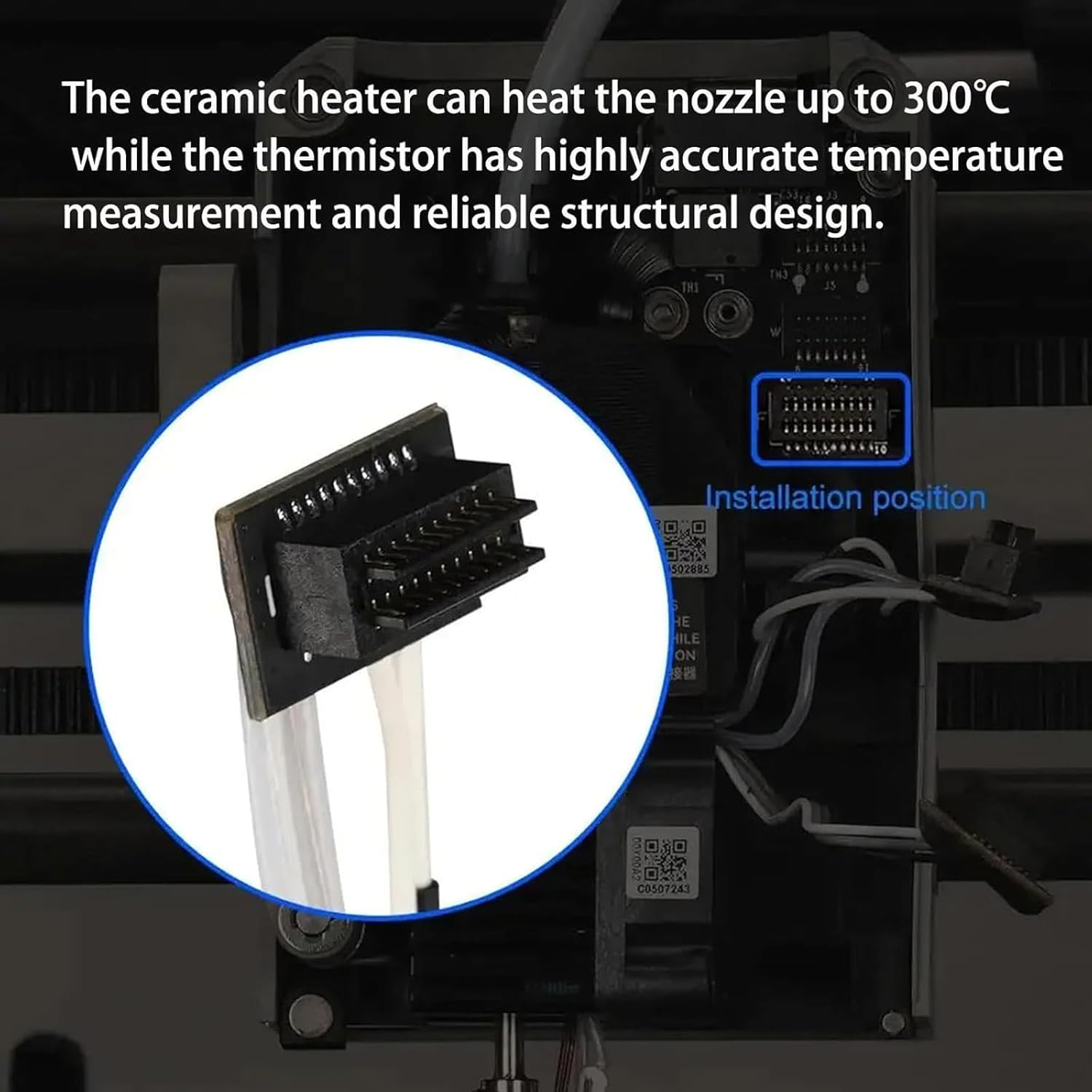 LEOWAY 24V 48W Ceramic Heater and Thermistor Kit for P1P/P1S 3D Printers (2 Pcs) image number 5