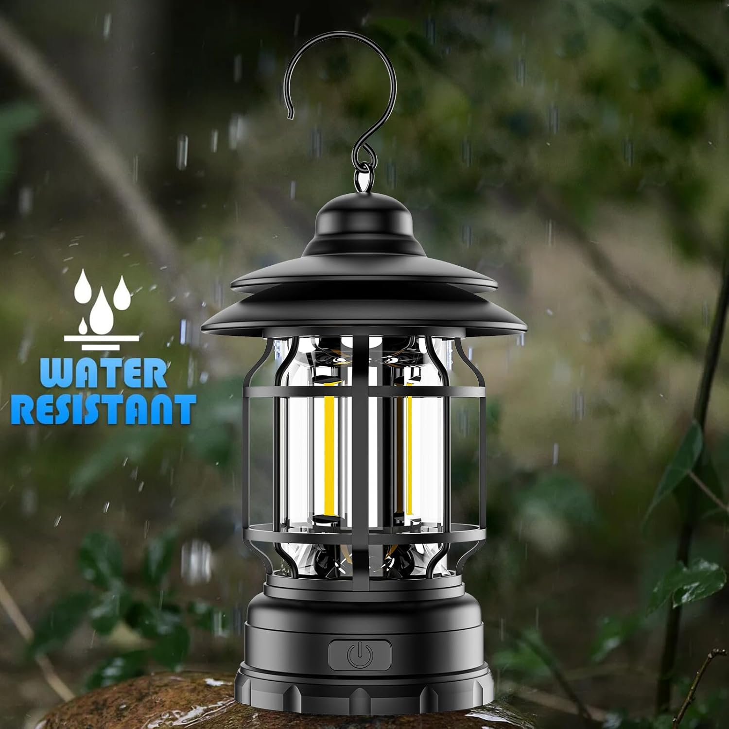Jaelbael LED Camping Lantern - Retro Design for Camping, Hiking, Emergencies | Battery-Powered Warm Light Compact & Lightweight (Battery Not Included) image number 5