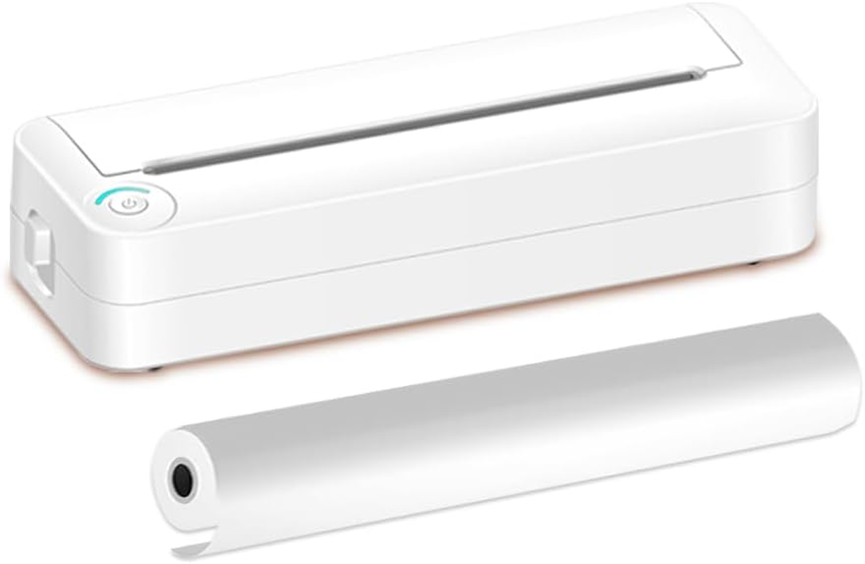 A4 Portable Paper Printer Thermal Printing Wireless BT Connect Compatible with Ios and Android Mobile Photo Printer Support 210Mm Wide for Outdoor Travel Home Office Printing Sketches Reports White image number 1