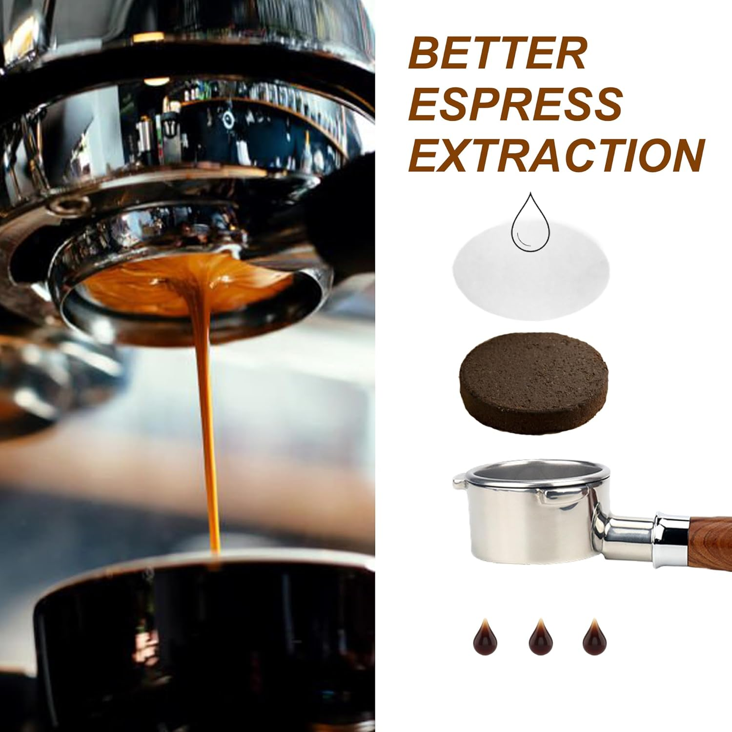 Espresso Paper Filter 58Mm, 300Pcs Disposable Espresso Puck Paper Filters and Filter Storage Holder Compatible with 58Mm Portafilters Basket - Keep Shower Screen Clean image number 6