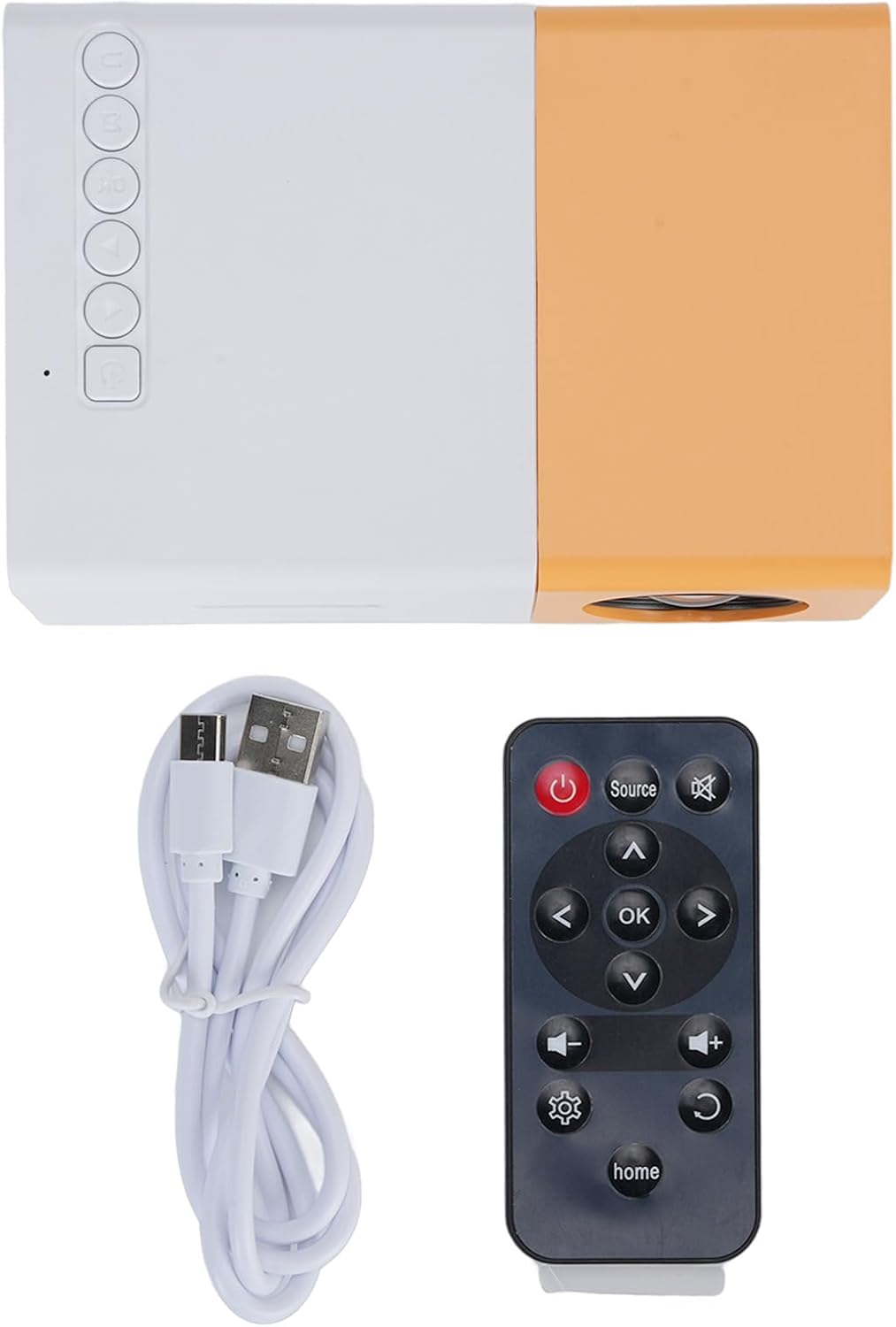 Pomya Mini Projector, Full HD 1080P LED Video Projector, Portable Small Movie Projector, Compatible with Android Wired and Wireless Screen Mirroring, USB HDMI, Auto Correction image number 3