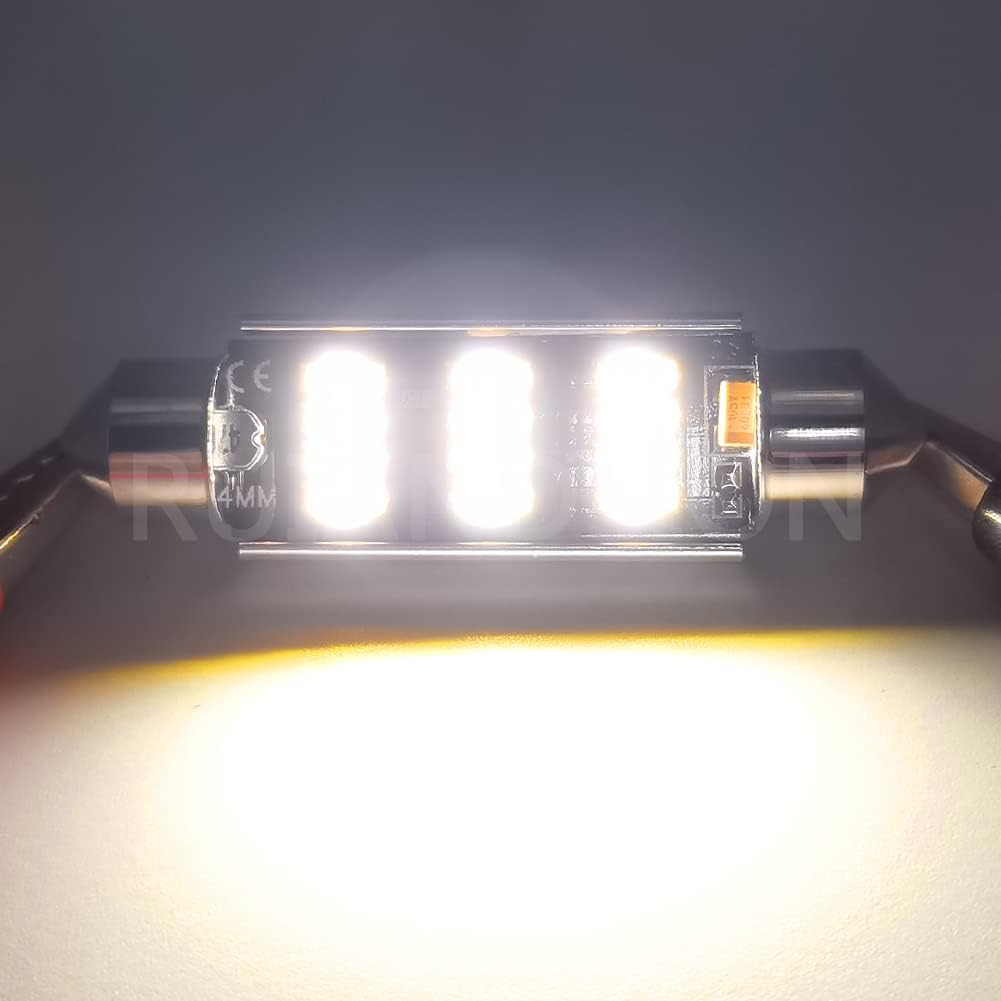 Ruiandsion 44Mm LED Dome Lights 10-30V Extremely Bright 211-2 212-2 561 562 LED Festoon Light Bulbs Canbus Error Free Replacement for Cars Trucks Interior Map Dome Lights, Warm White (Pack of 2) image number 6