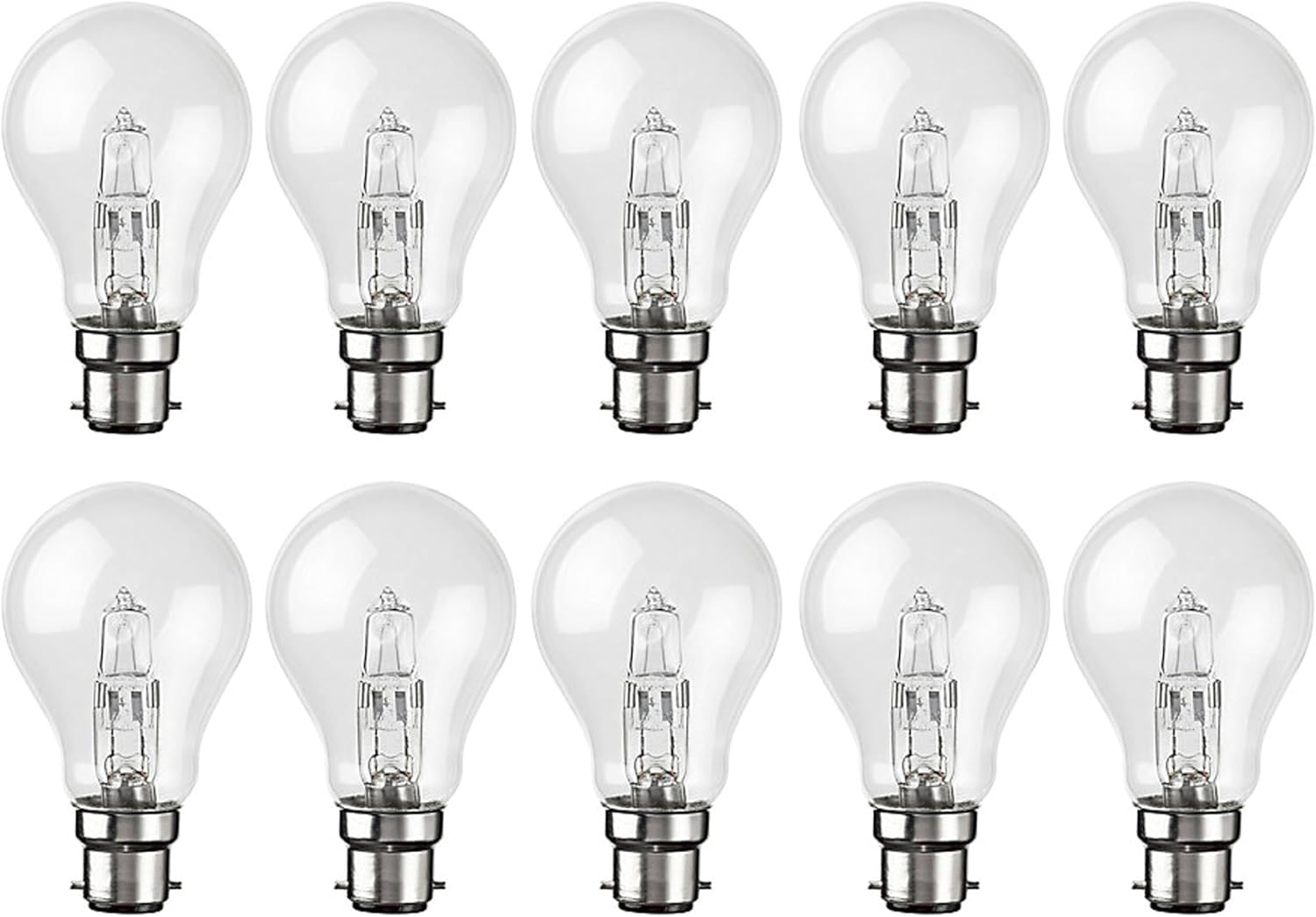 10 X 70W Clear Halogen Light Globes Bulbs Lamps BC Bayonet Cap B22 70W = 100W Warm White Dimmable image number 3
