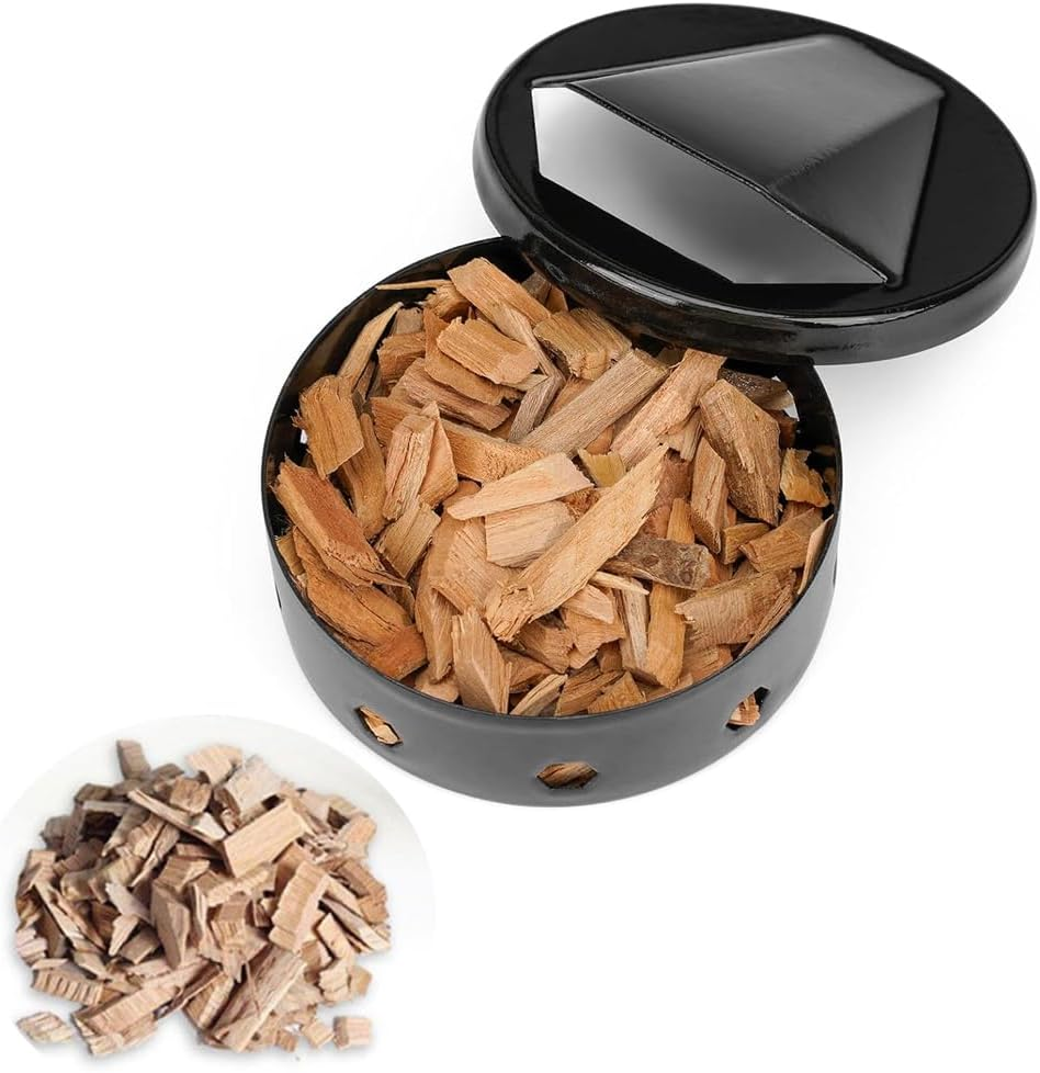 Stainless Steel Smoker Box, Stainless Steel BBQ Smoker Box, BBQ Grill and Smoker Accessories, for Use with Wood Chips to Add Smoky BBQ Flavor to Gas or Charcoal Grills image number 1