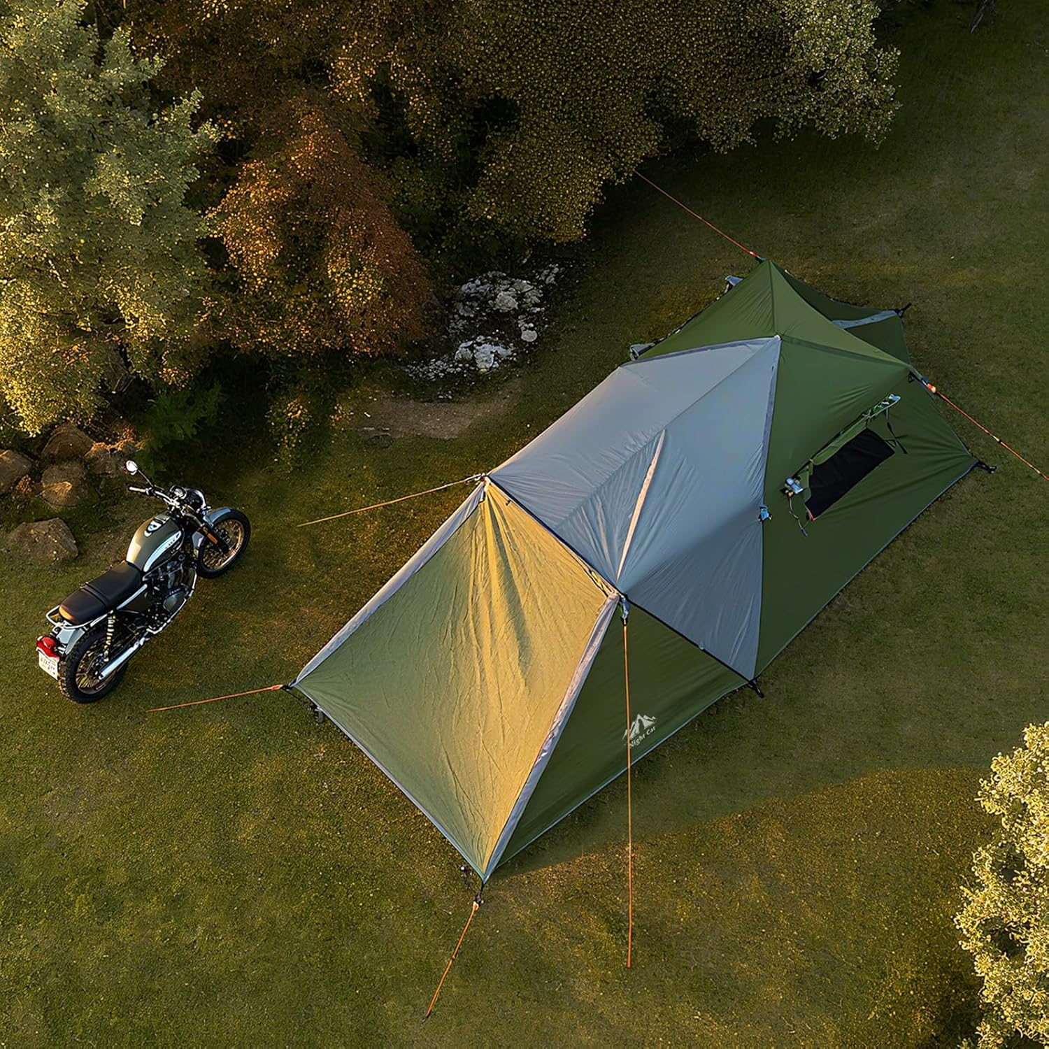 Night Cat Cabin Tent with Vestibule: 3 Persons Pop up Camping Tent Double Layers Easy Quick Setup Waterproof image number 1