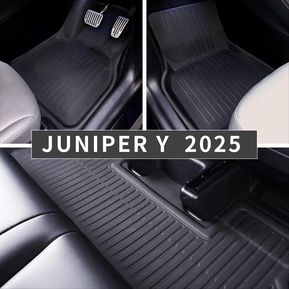 LZCUMIN for New Tesla Model Y Juniper 2025 XPE 3D Floor Mats Trunk Floor Mats & Cargo Liners Second Row Seat Back Mats High Performance Waterproof, Wrinkle Resistant, and anti Slip（Au RHD 9 Piece Set image number 4