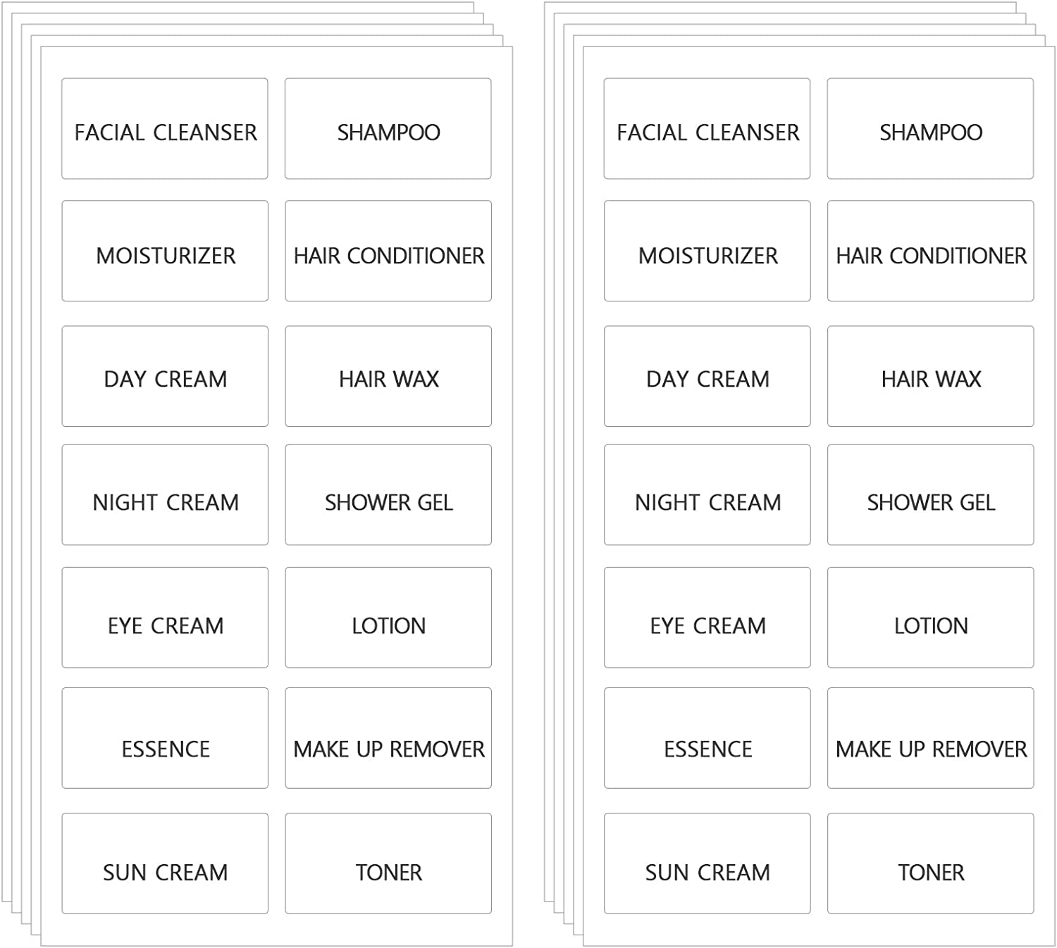 140Pcs Clear Bathroom Labels for Beauty Organization - Waterproof Stickers for Body Wash, Shampoo Dispensers, Skin Care Bottles, Lotion Cream, Cosmetic Travel Bottles image number 5