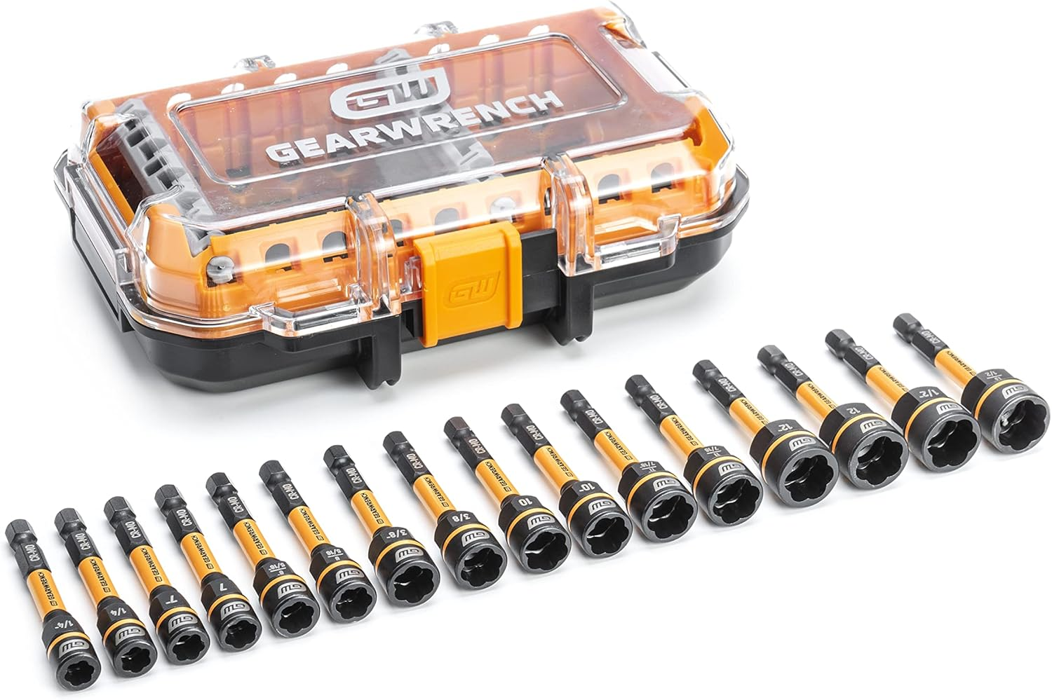 GEARWRENCH 86171-1/4&rdquo; Drive Bolt Biter&trade; Impact Nut Extractor & Driver Set, 16 Pc. image number 5