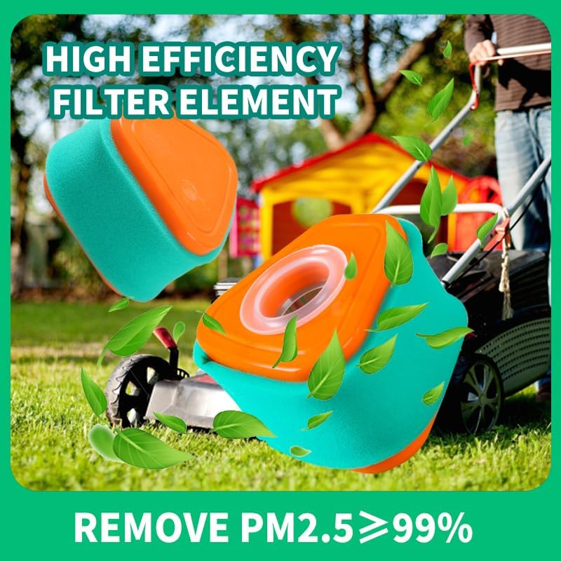 Air Filter 597265 595853 Air Filter for Briggs Stratton 115P02 115P05 123P02 123P07 123P0B 123P32 125P02 125902 Air Filter for Briggs Stratton 595853 597265 2Pcs Air Filter image number 1