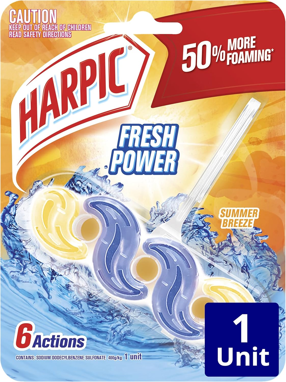 Harpic Toilet Cage Air Freshener, Summer Breeze, 12Cm X 4Cm X 17Cm image number 5