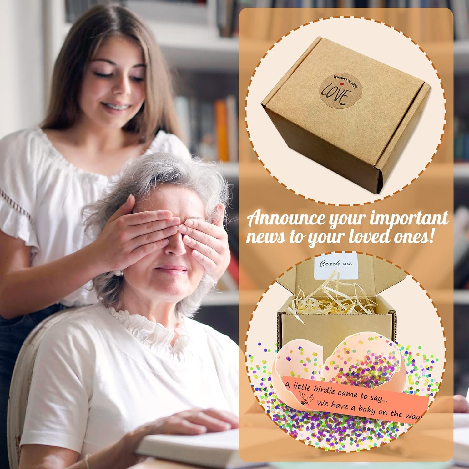 Egg Pregnancy Announcement, Pregnancy Reveal, Funny Baby Announcement Ideas, Surprise Eggs Perfect for Grandparents Future Dad, or Friends image number 3