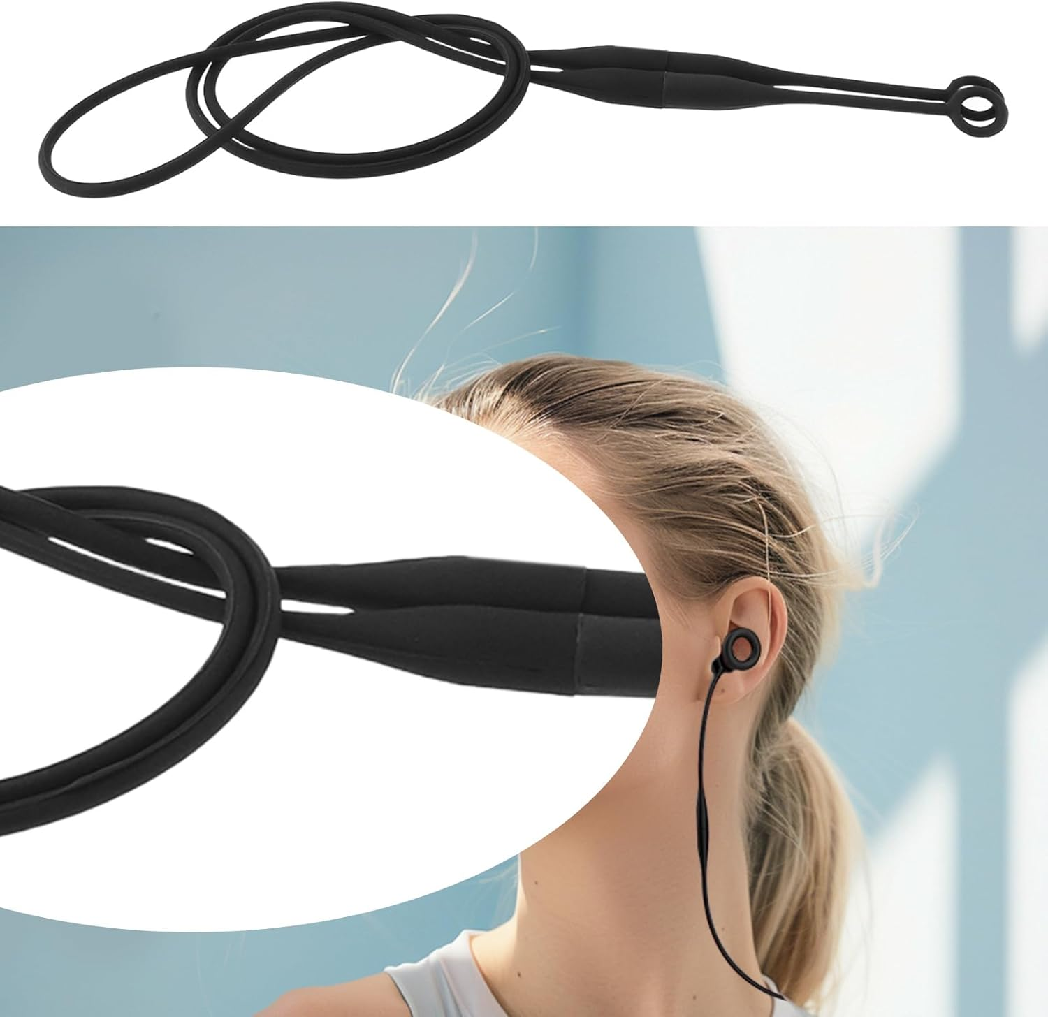 Magnetic Earbud Lanyard Compatible with Loop Quiet/Engage/Experience Silicone Removable Magnetic Ear Plugs Lanyard Black image number 6