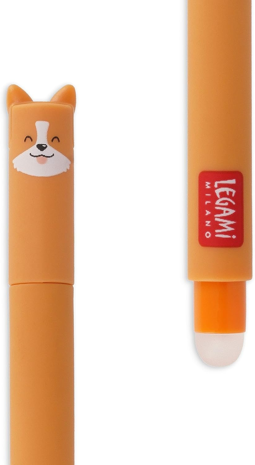 Legami, Panda Erasable Gel Pen - Ball End to Remove Ink without Weaking the Sheet - Black Ink - Temperature Sensitive - 0.7Mm Lead Diameter