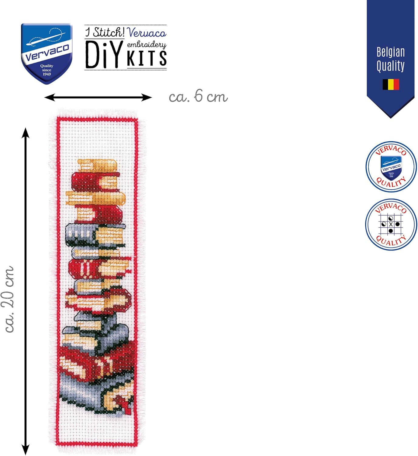 Vervaco Bookmark Books Counted Cross Stitch Kit, Multi-Colour image number 1