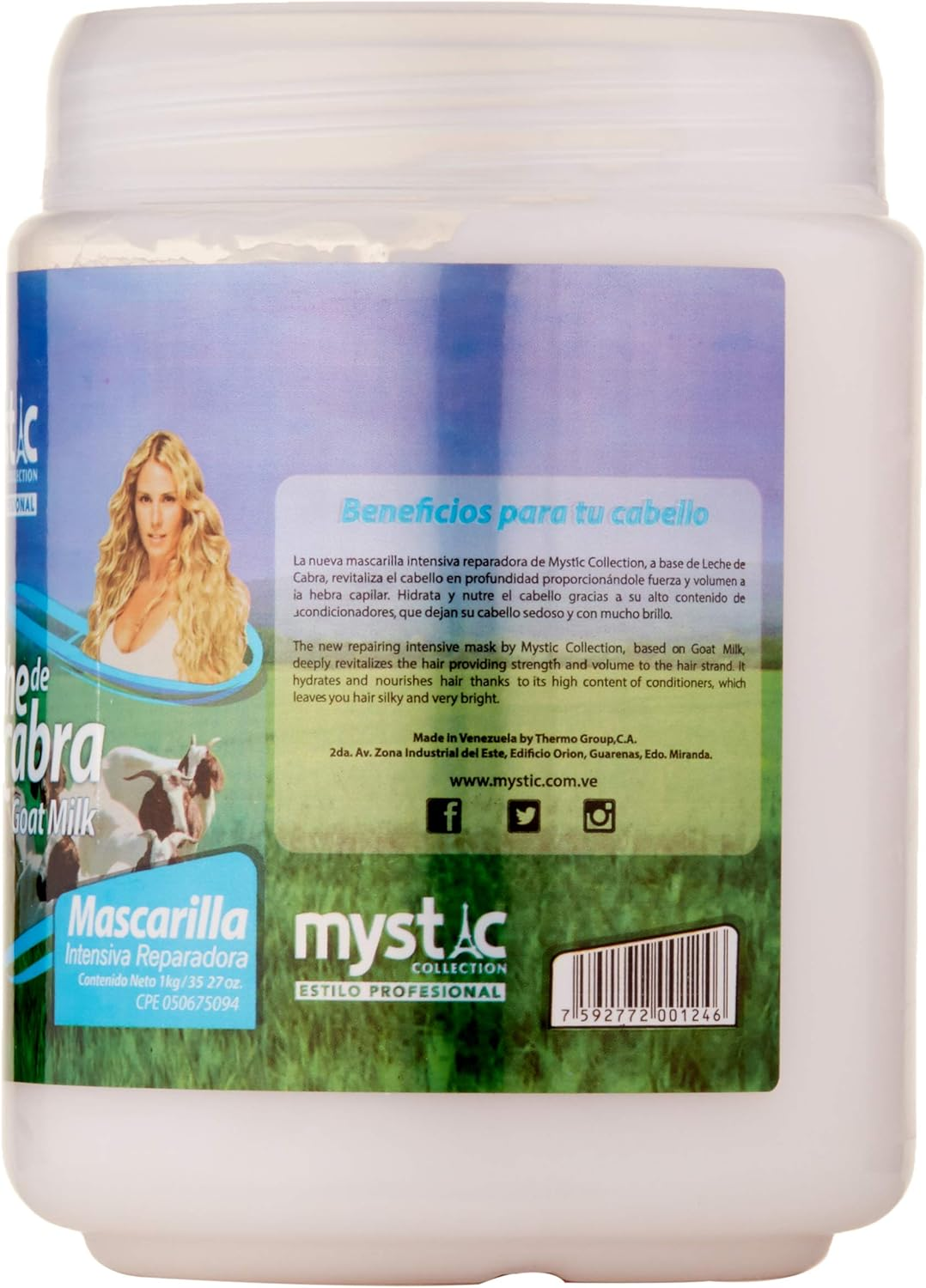 Kleravitex Goat Milk Treatment Mask for Dry Hair / Tratamiento Leche De Cabra Cabello Seco 35Oz. image number 2