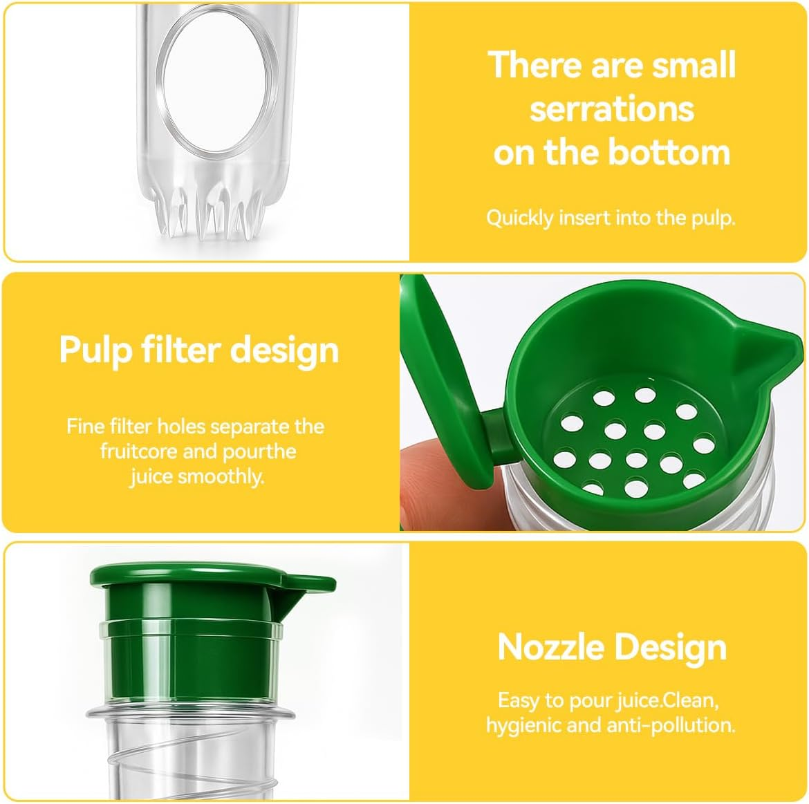 Proxima Direct Lemon Squeezer, 2 Pack Lemon Juicer Press, Portable Orange Squeezer Screw Top Lemon Press with Built-In Filter Hand Citrus Juicer image number 4