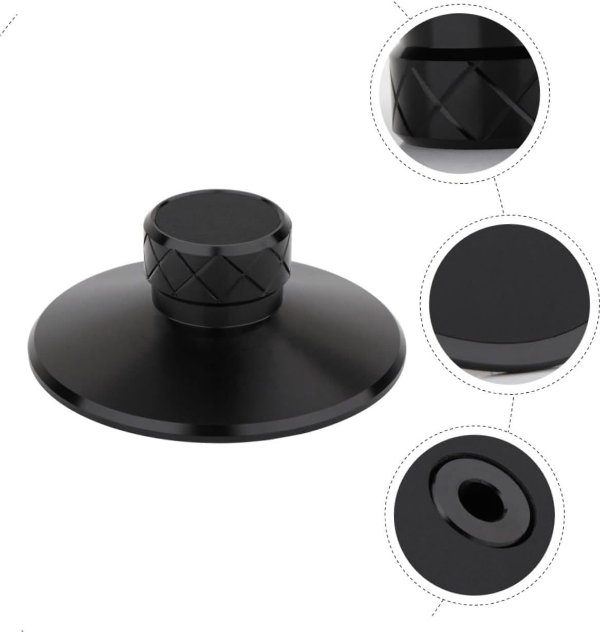 KOMBIUDA Vinyl Record Weight Clamp Professional Turntable Accessory Aluminum Magnesium Alloy Sturdy Stabilizer for Accurate Audio Quality in Home Audio Systems